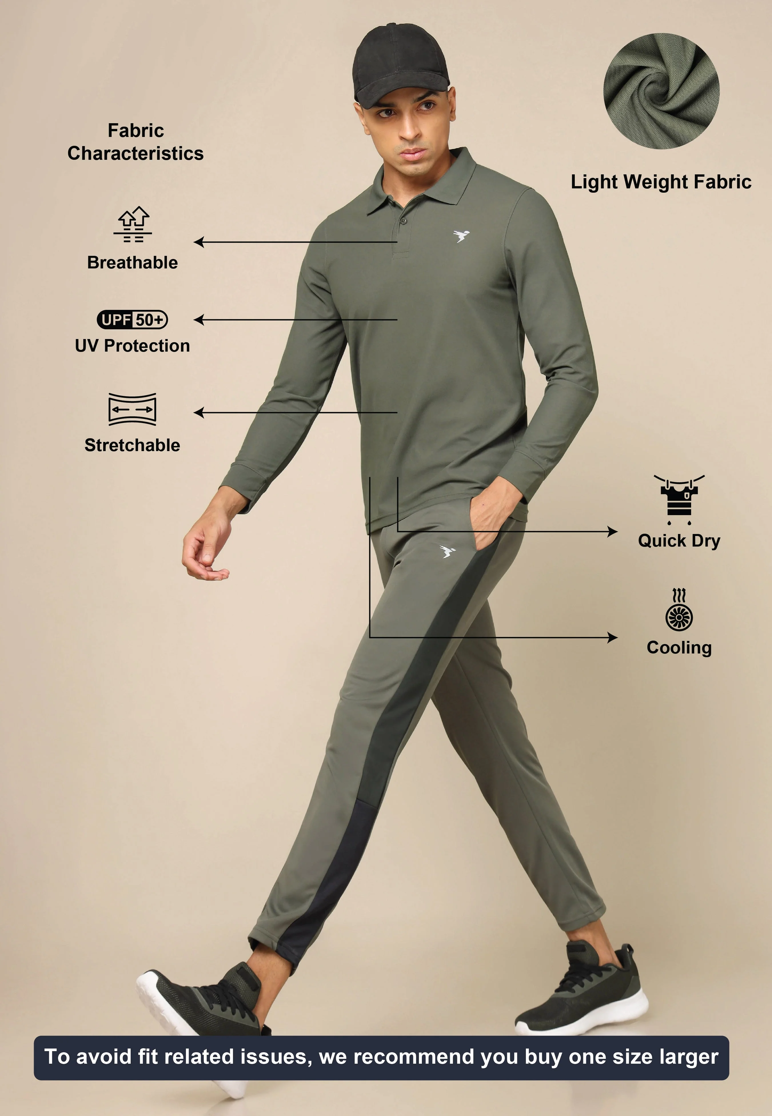 Men Solid Slim Fit Polo T-shirt with MATPIQ - Image 4