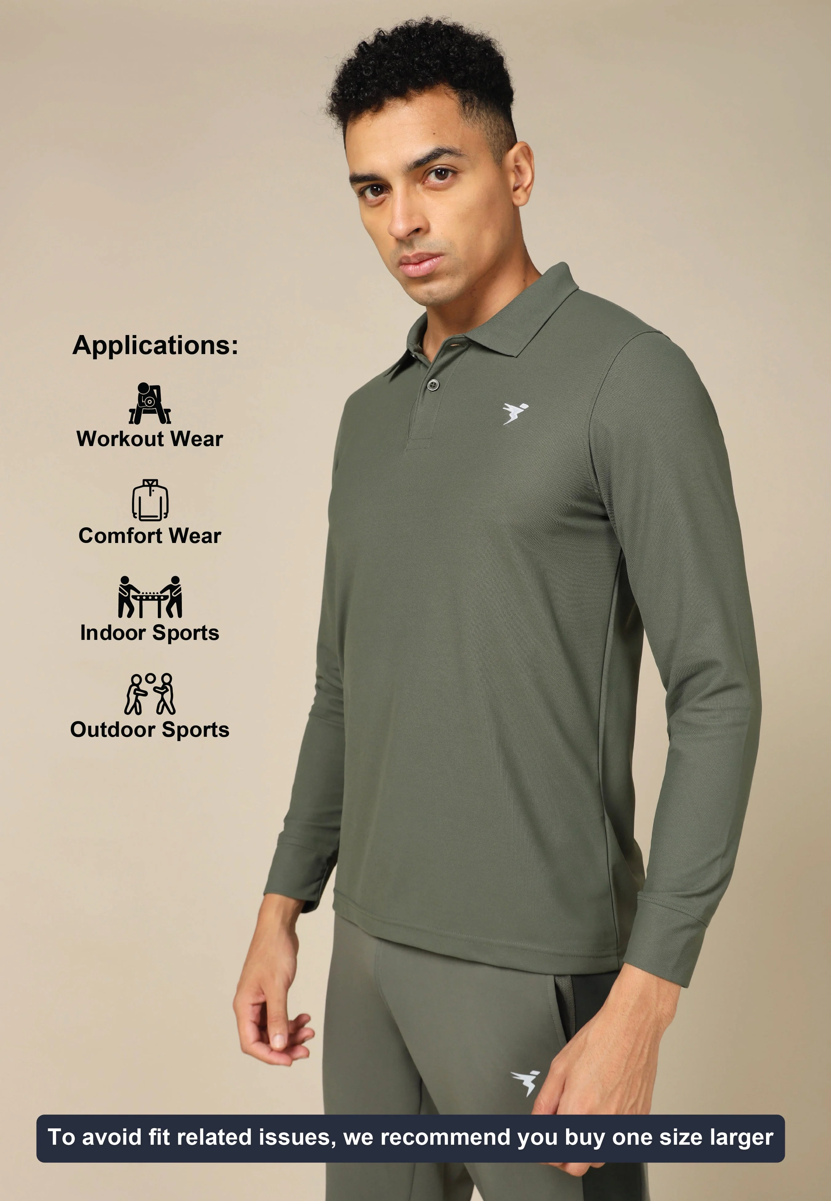 Men Solid Slim Fit Polo T-shirt with MATPIQ - Image 5