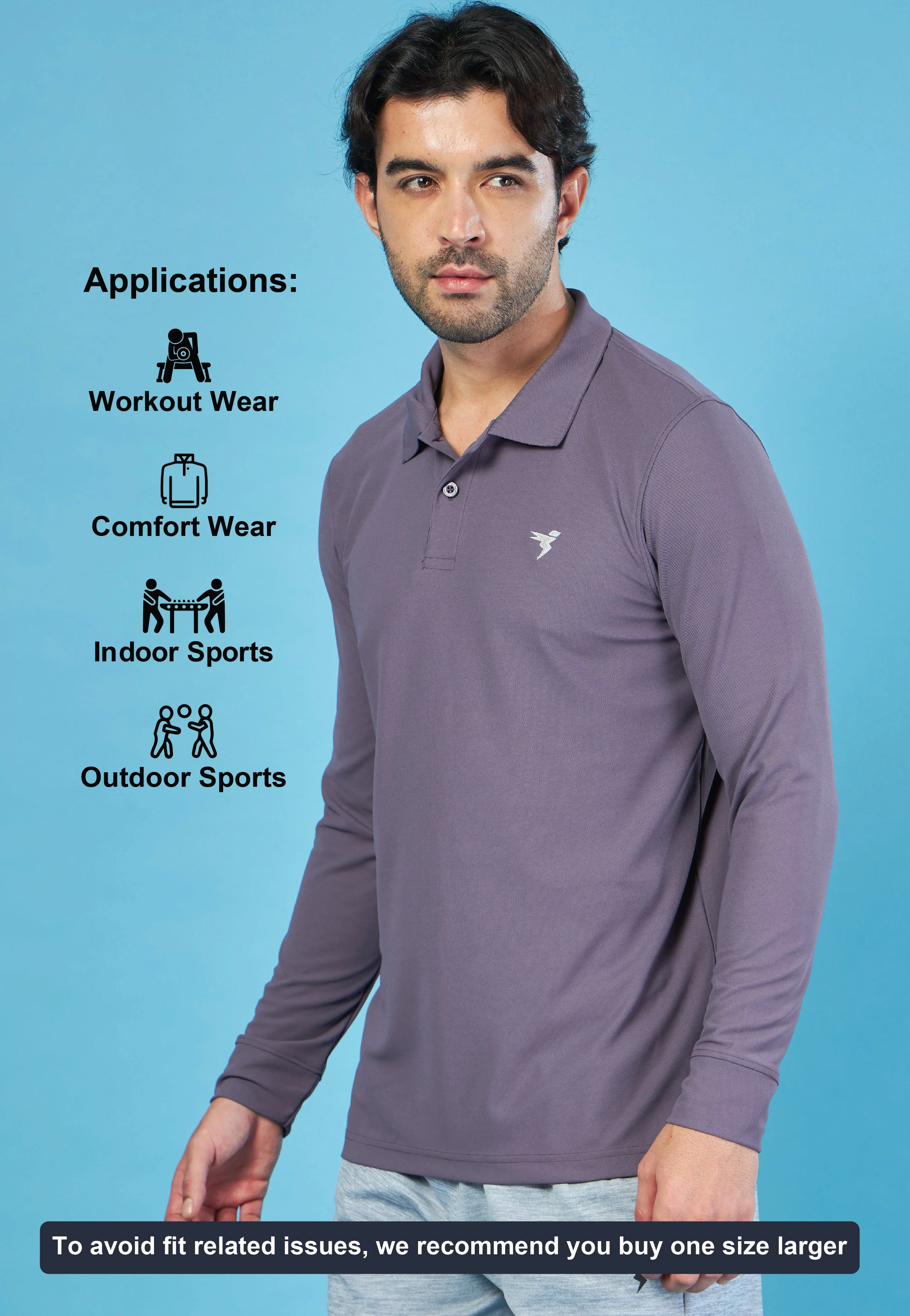 Men Solid Slim Fit Polo T-shirt with MATPIQ - Image 6