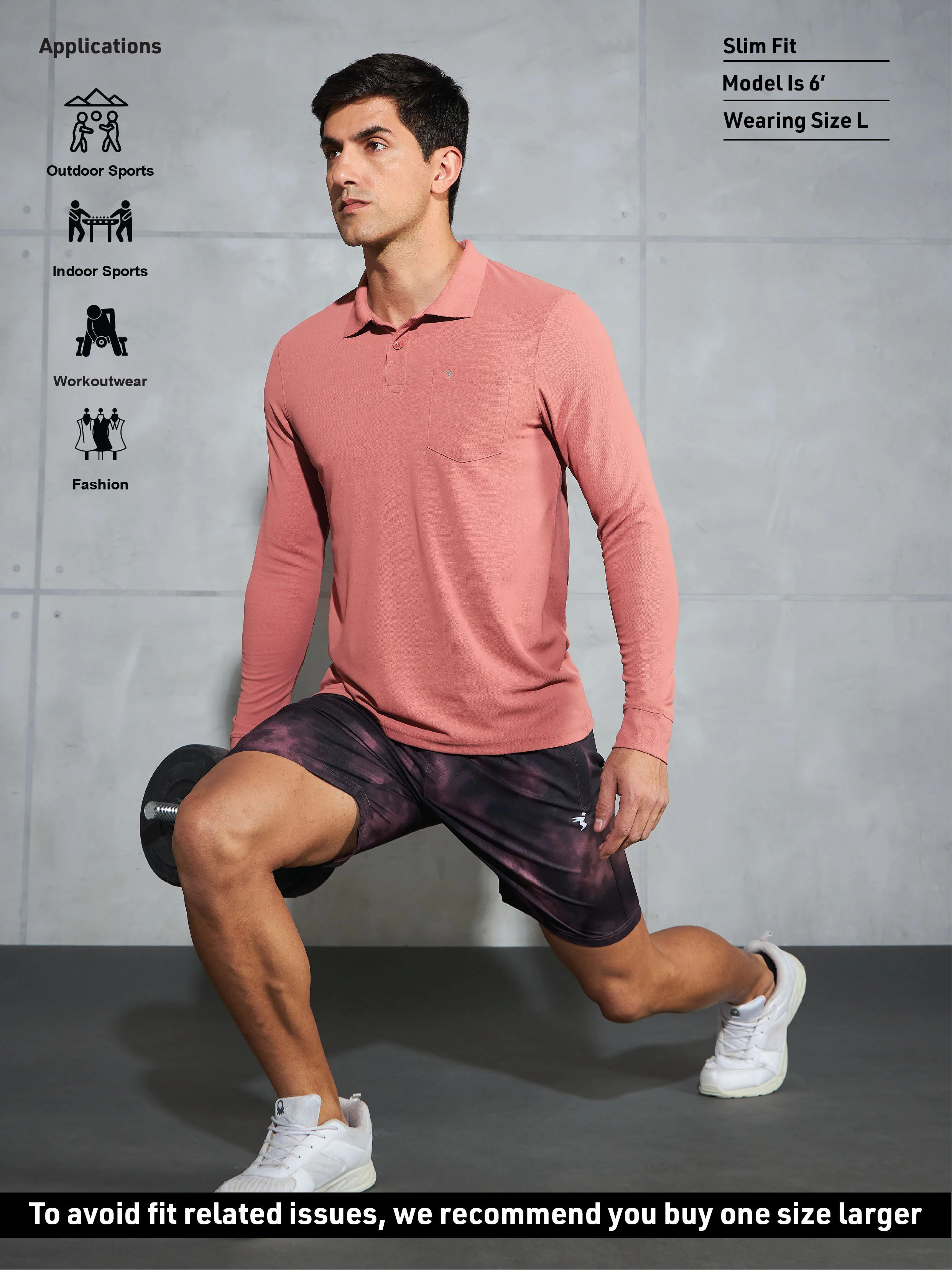 Men Solid Slim Fit Polo T-shirt with MATPIQ - Image 4