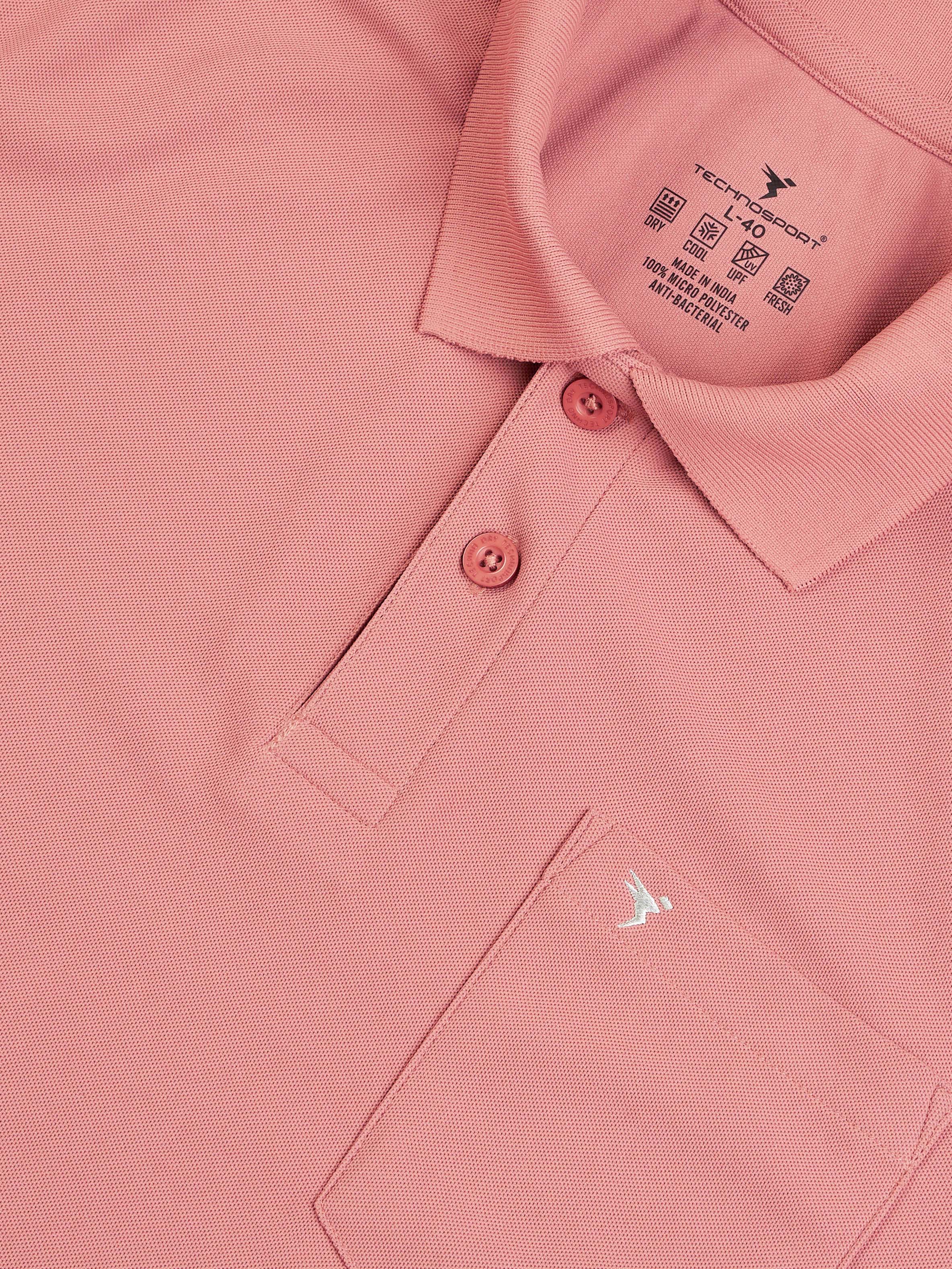 Men Solid Slim Fit Polo T-shirt with MATPIQ - Image 7