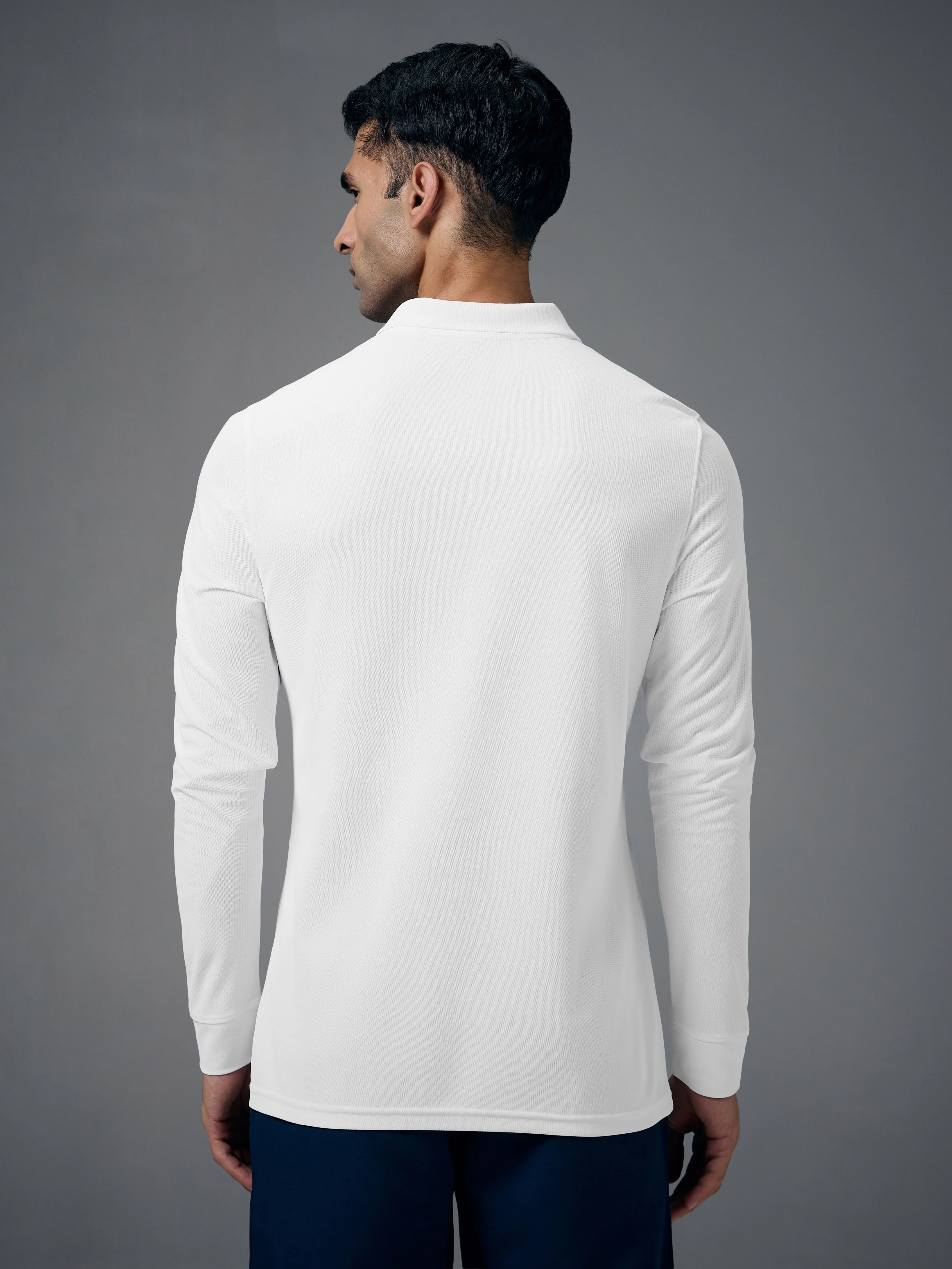 Men Solid Slim Fit Polo T-shirt with MATPIQ - Image 3
