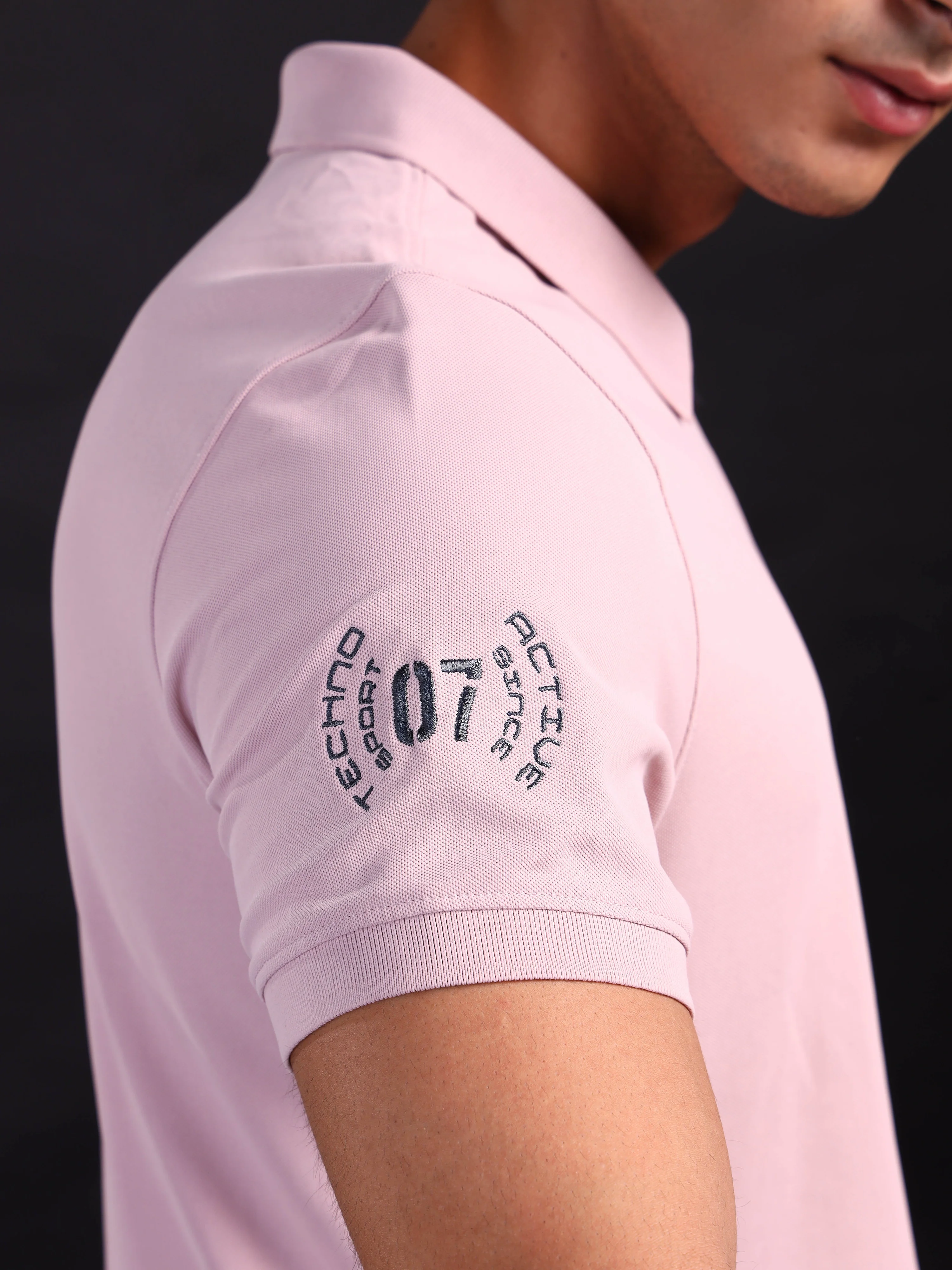 Men Solid Slim Fit Polo T-shirt with MATPIQ - Image 6