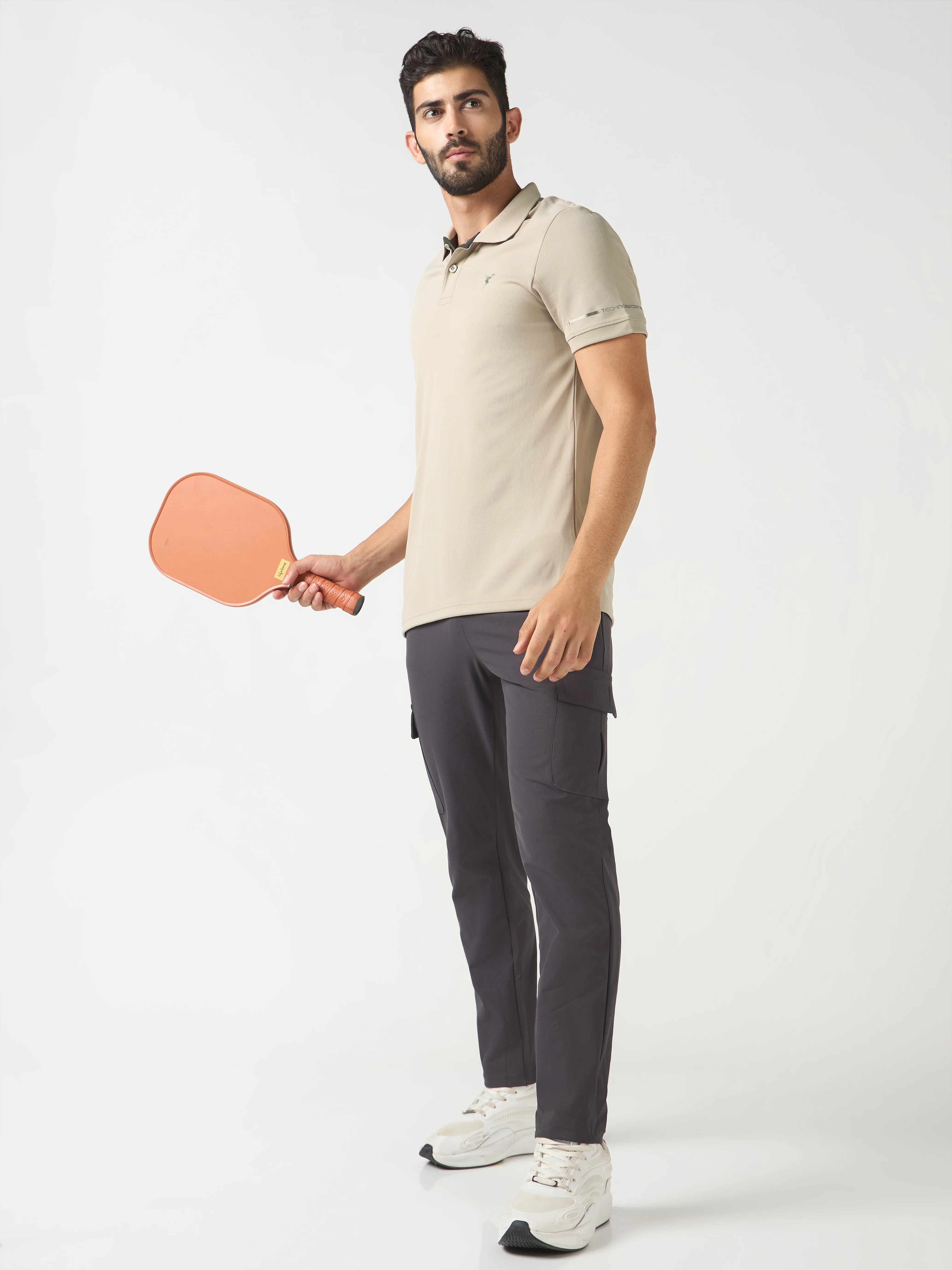 Men Solid Slim Fit Polo T-shirt with TECHNO COOL+ - Image 5