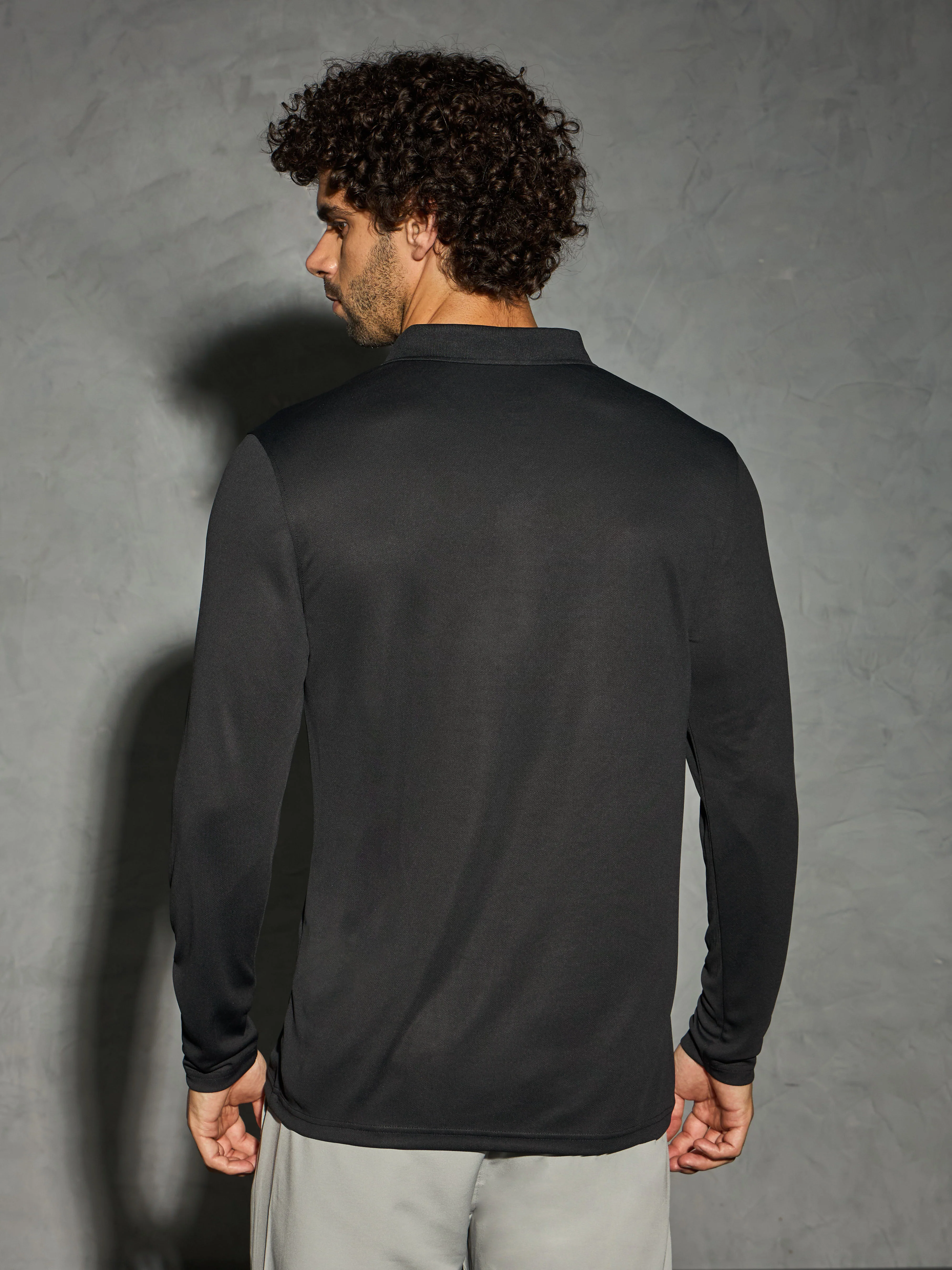 Men Solid Slim Fit Polo T-shirt with TECHNOCOOL+ - Image 3