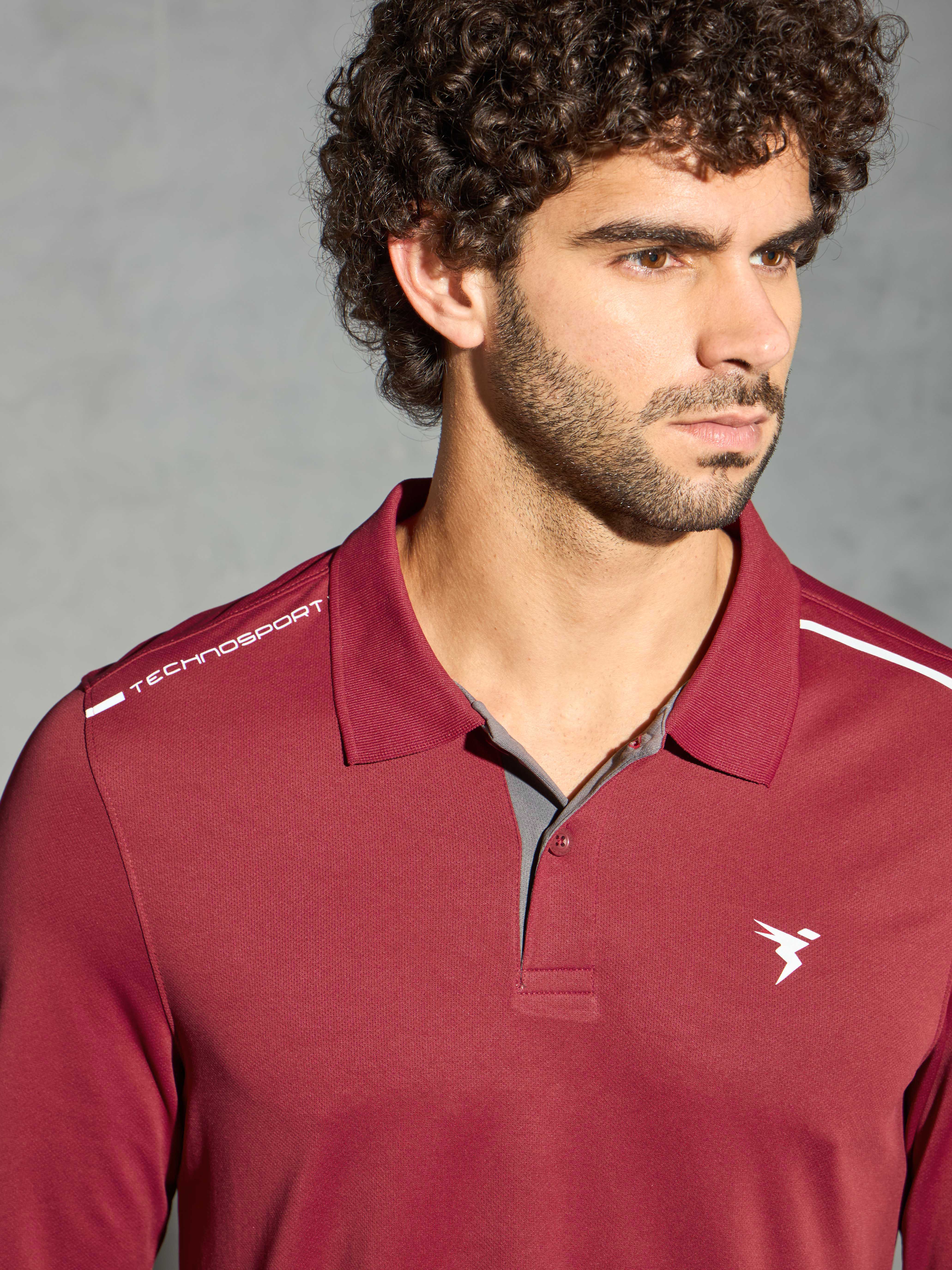 Men Solid Slim Fit Polo T-shirt with TECHNOCOOL+ - Image 6