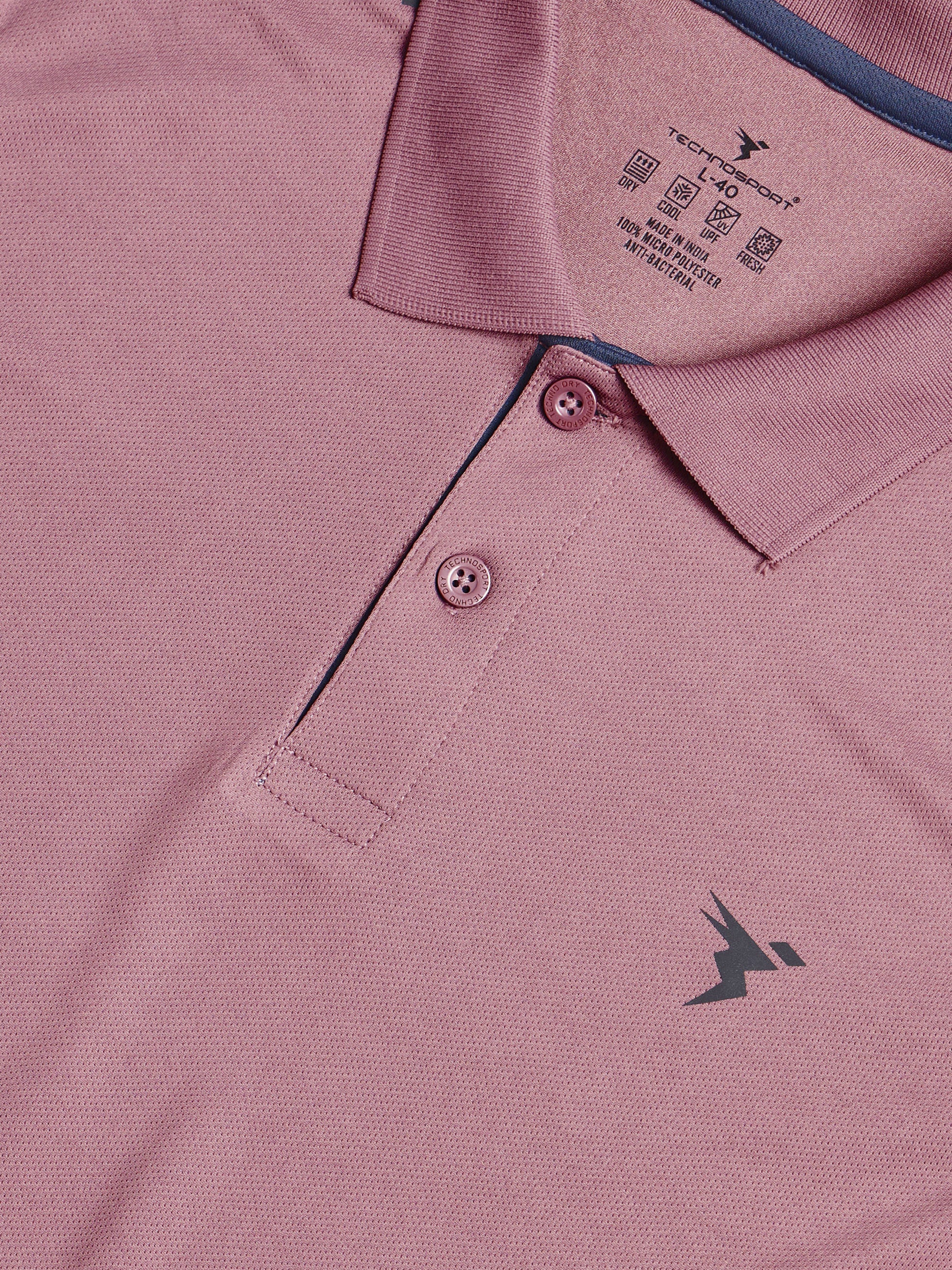 Men Solid Slim Fit Polo T-shirt with TECHNOCOOL+ - Image 7