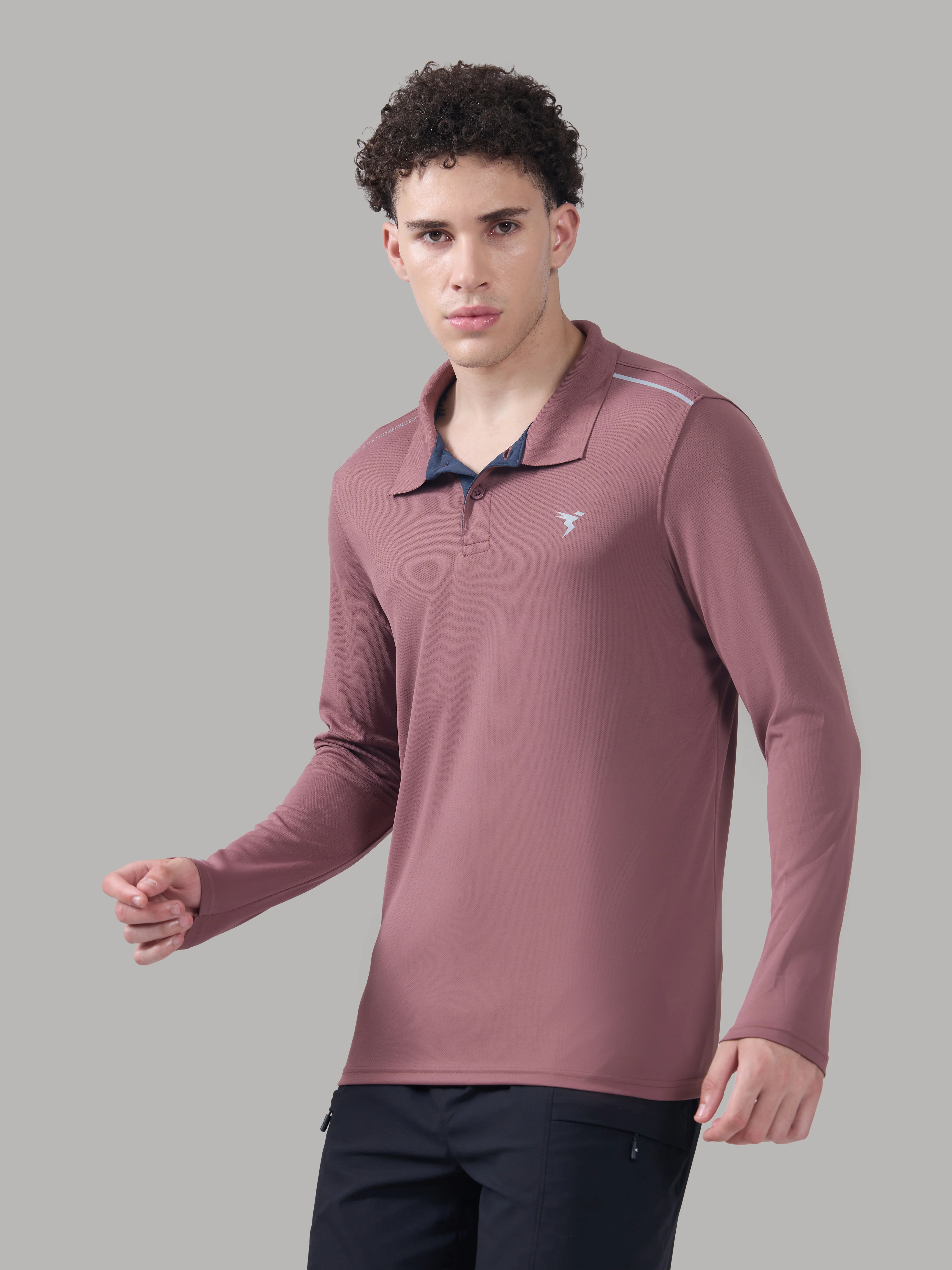 Men Solid Slim Fit Polo T-shirt with TECHNOCOOL+ - Image 2