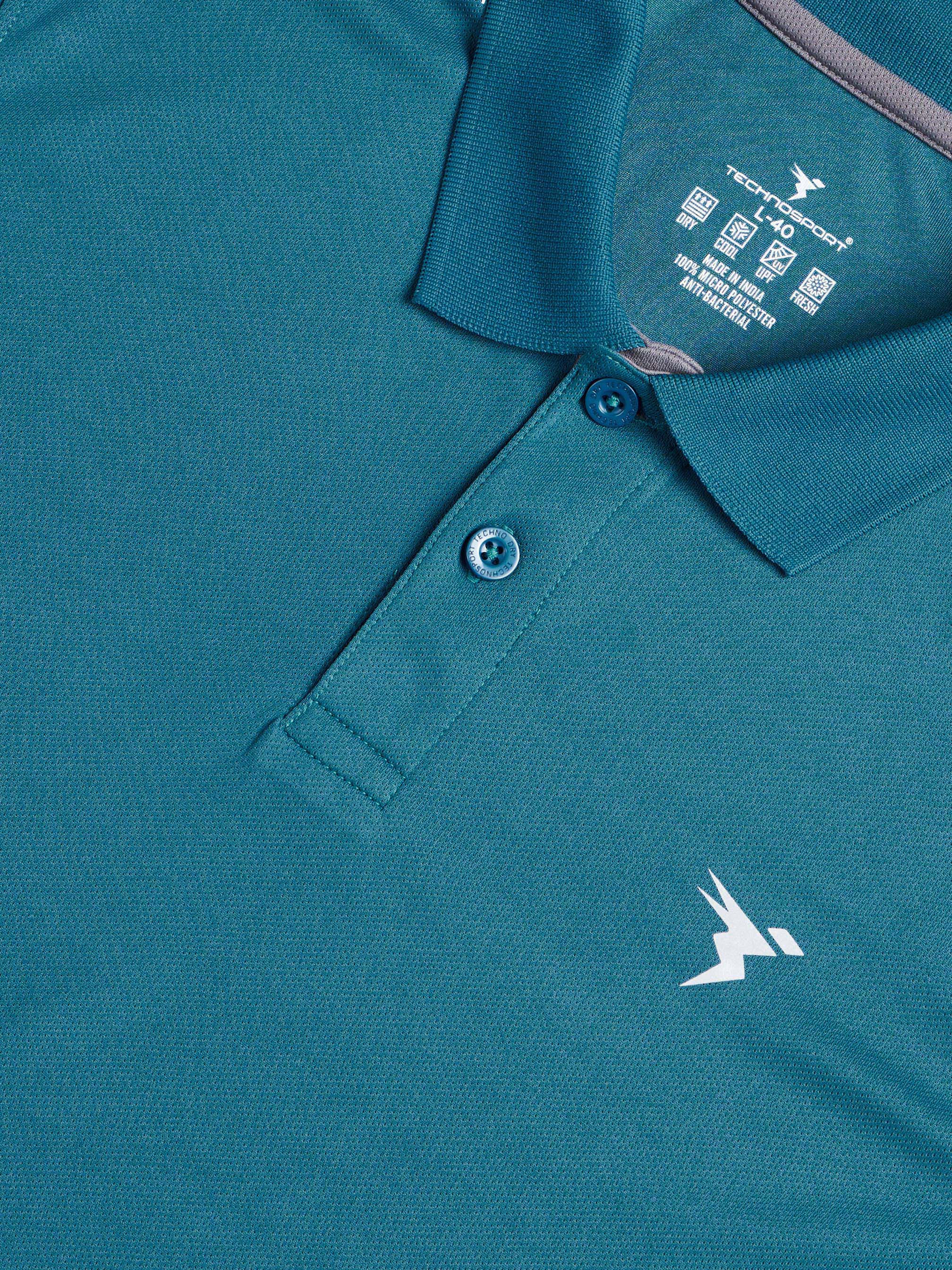 Men Solid Slim Fit Polo T-shirt with TECHNOCOOL+ - Image 7