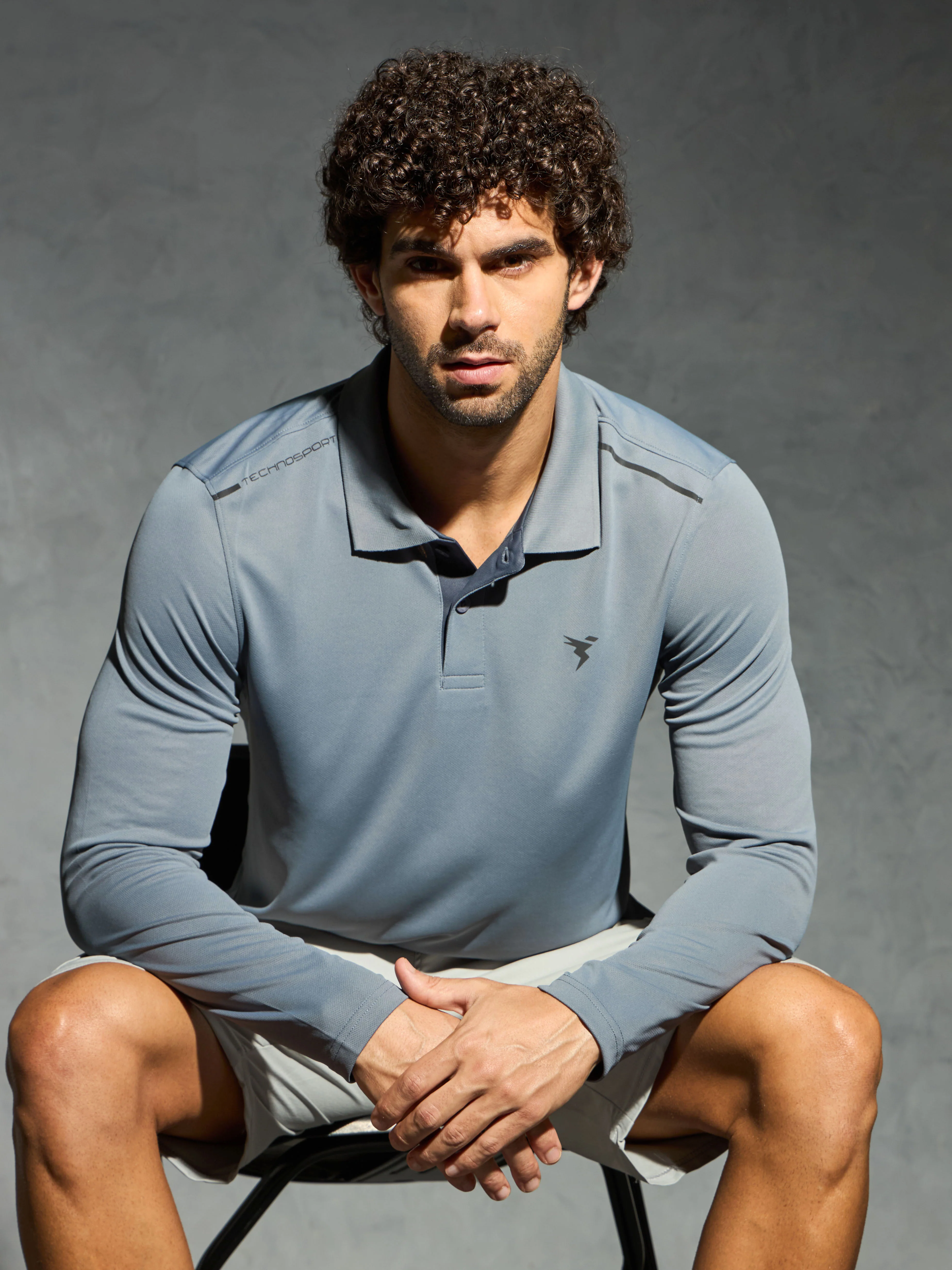 Men Solid Slim Fit Polo T-shirt with TECHNOCOOL+ - Image 2