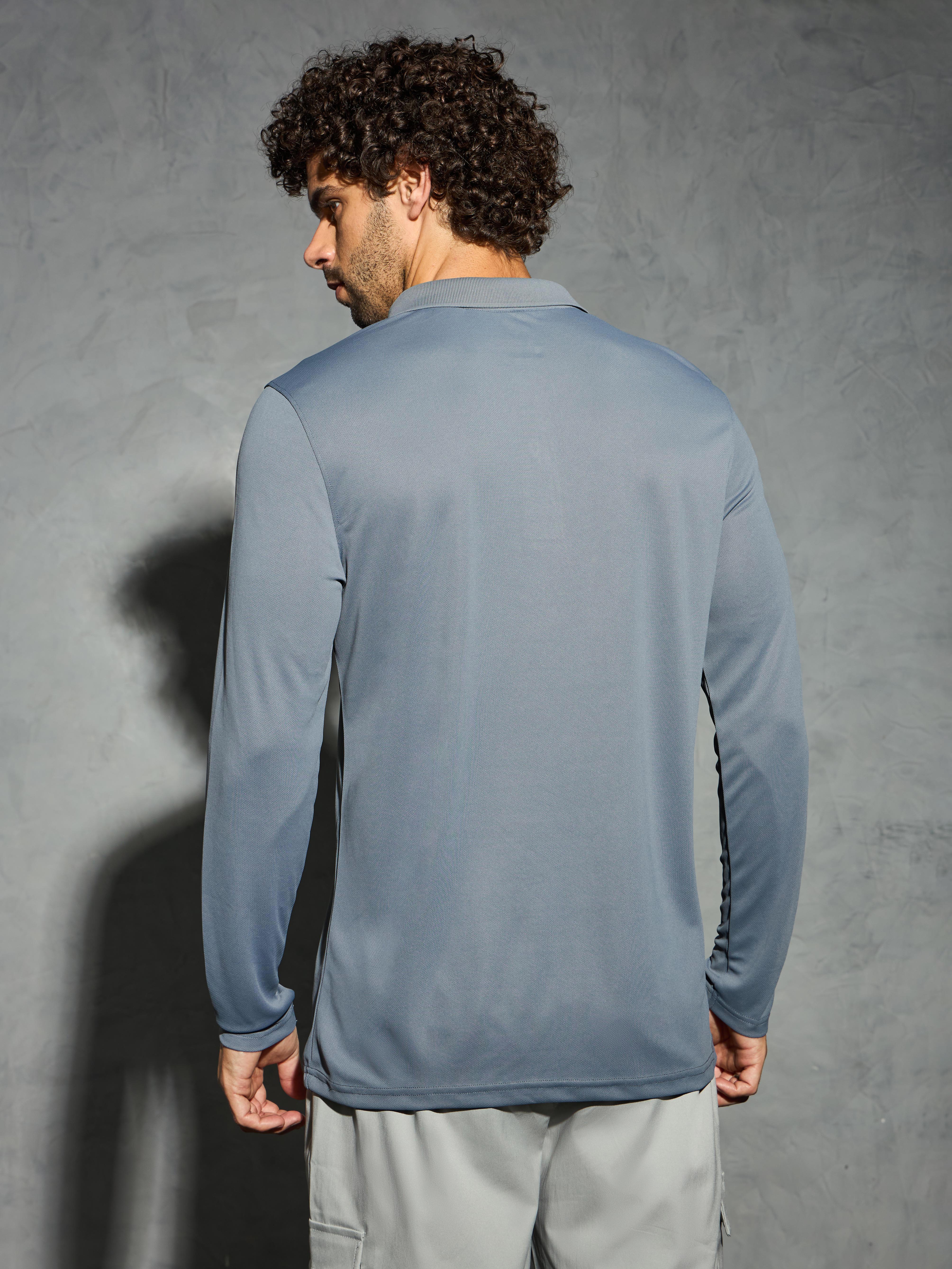Men Solid Slim Fit Polo T-shirt with TECHNOCOOL+ - Image 3