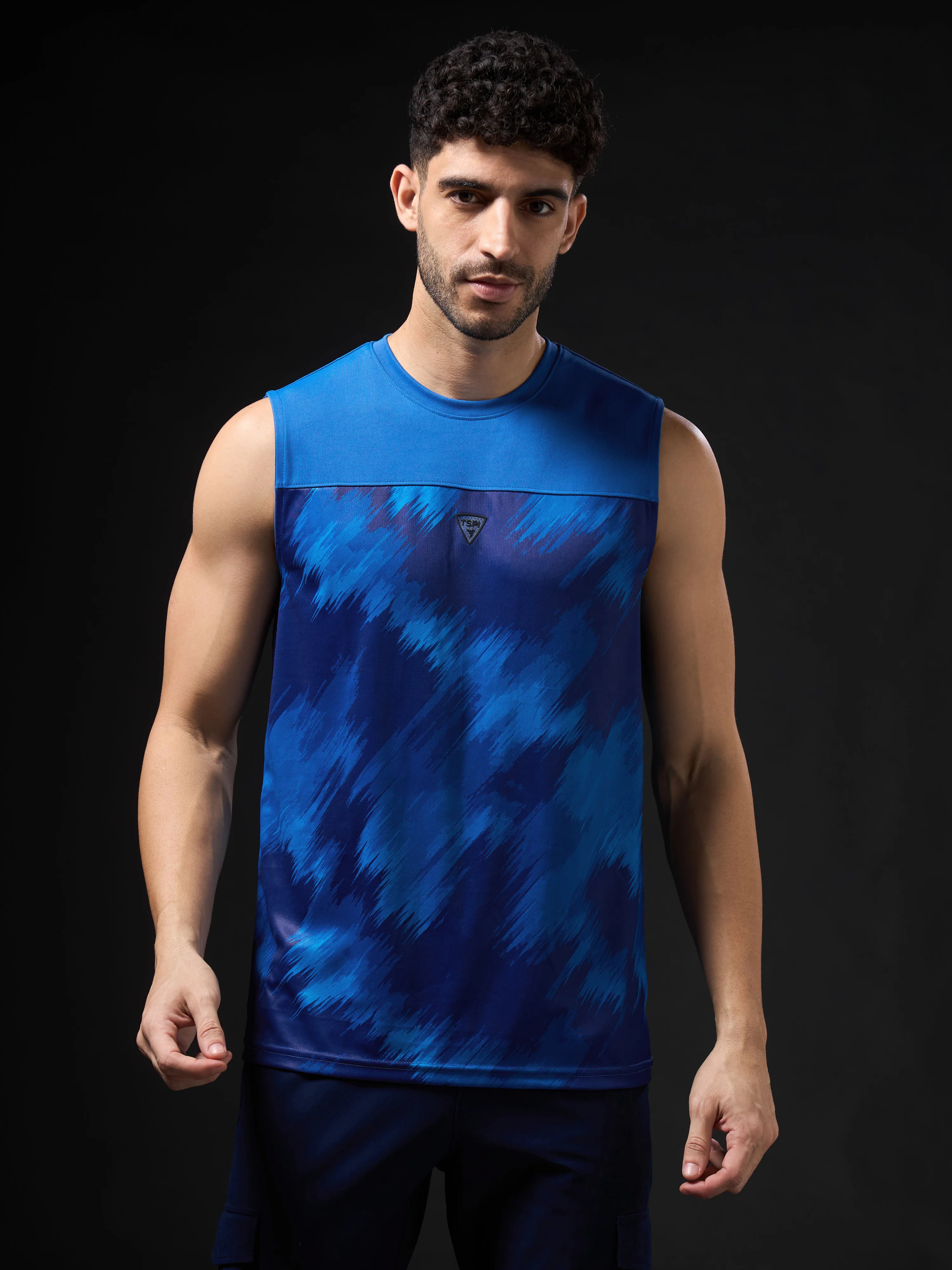 Men Printed Slim Fit Round Neck Innerwear Vest with TECHNOCOOL+ - Image 2