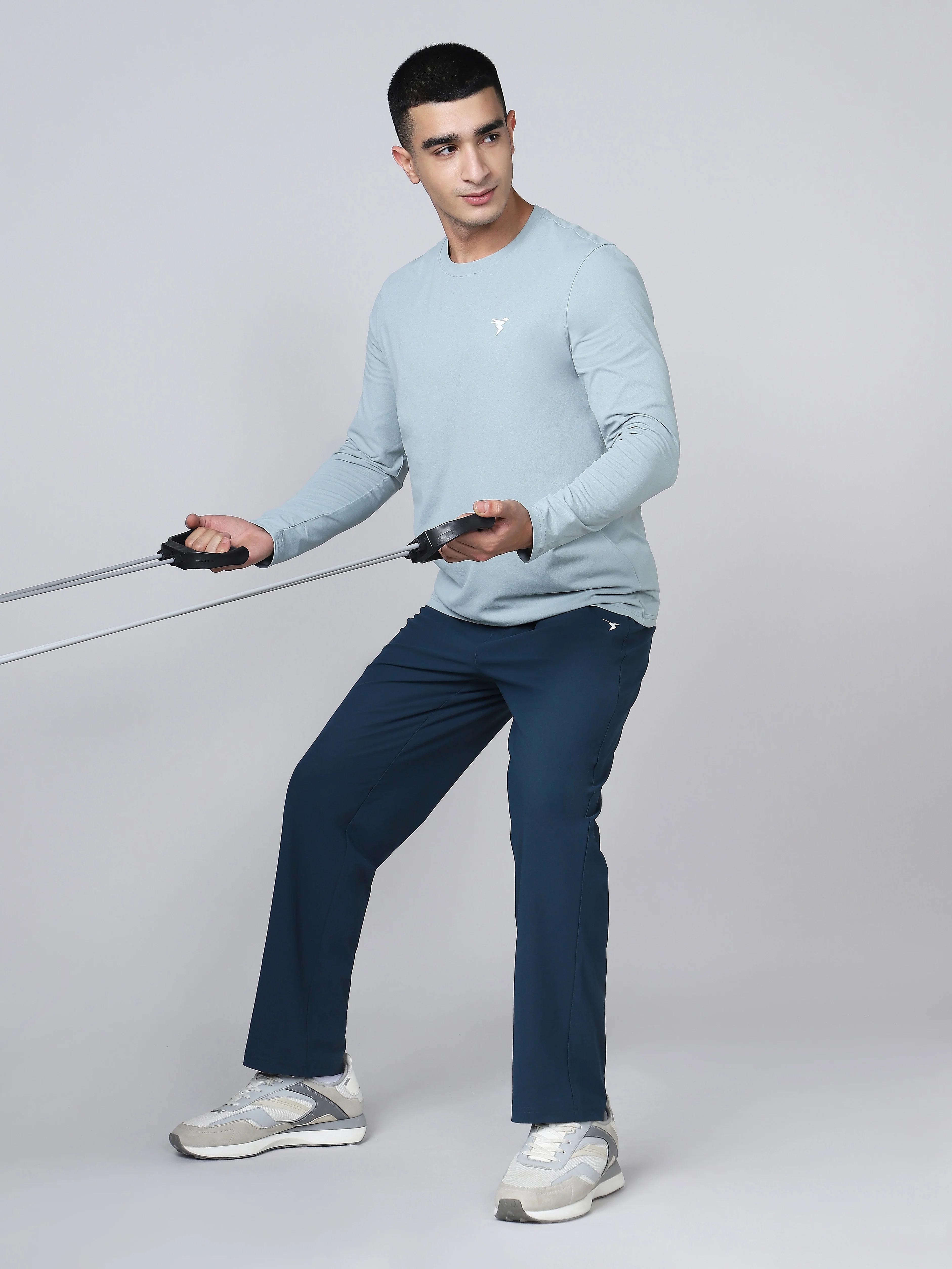 Men Solid Slim Fit Round Neck Sports T-shirt with COTFLEX - Image 6