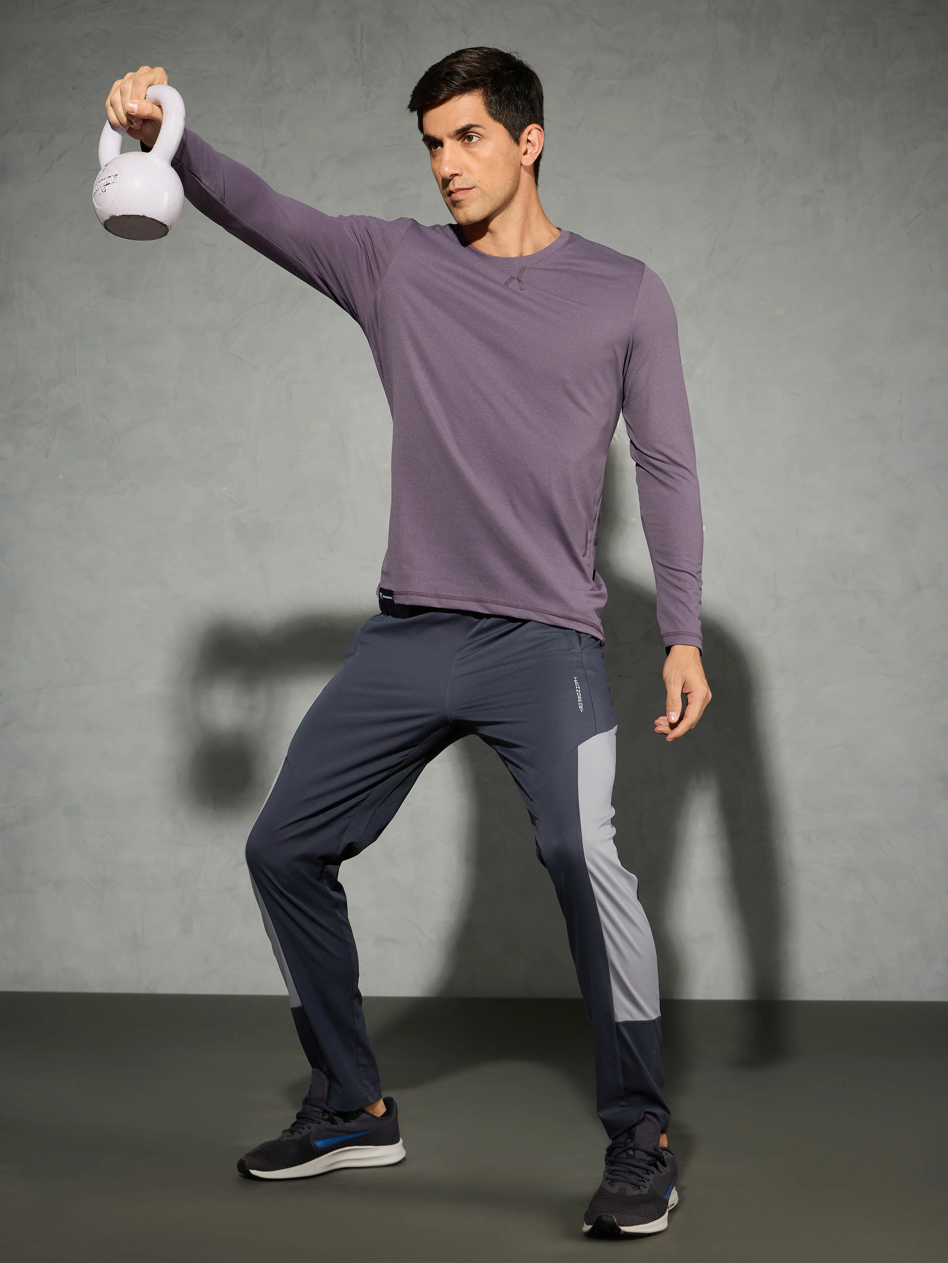 Men Solid Slim Fit Round Neck Sports T-shirt with COTFLEX - Image 5