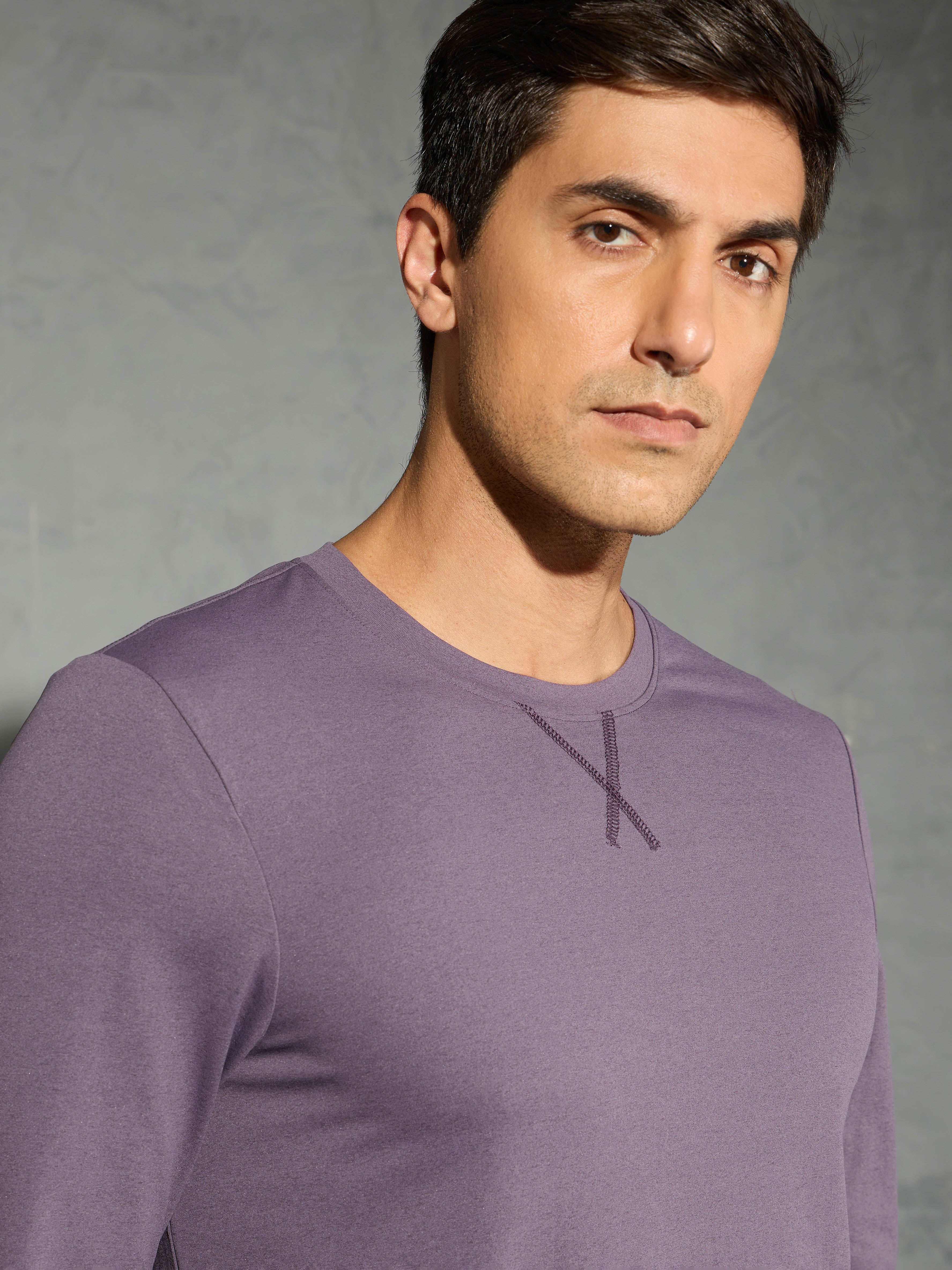Men Solid Slim Fit Round Neck Sports T-shirt with COTFLEX - Image 6