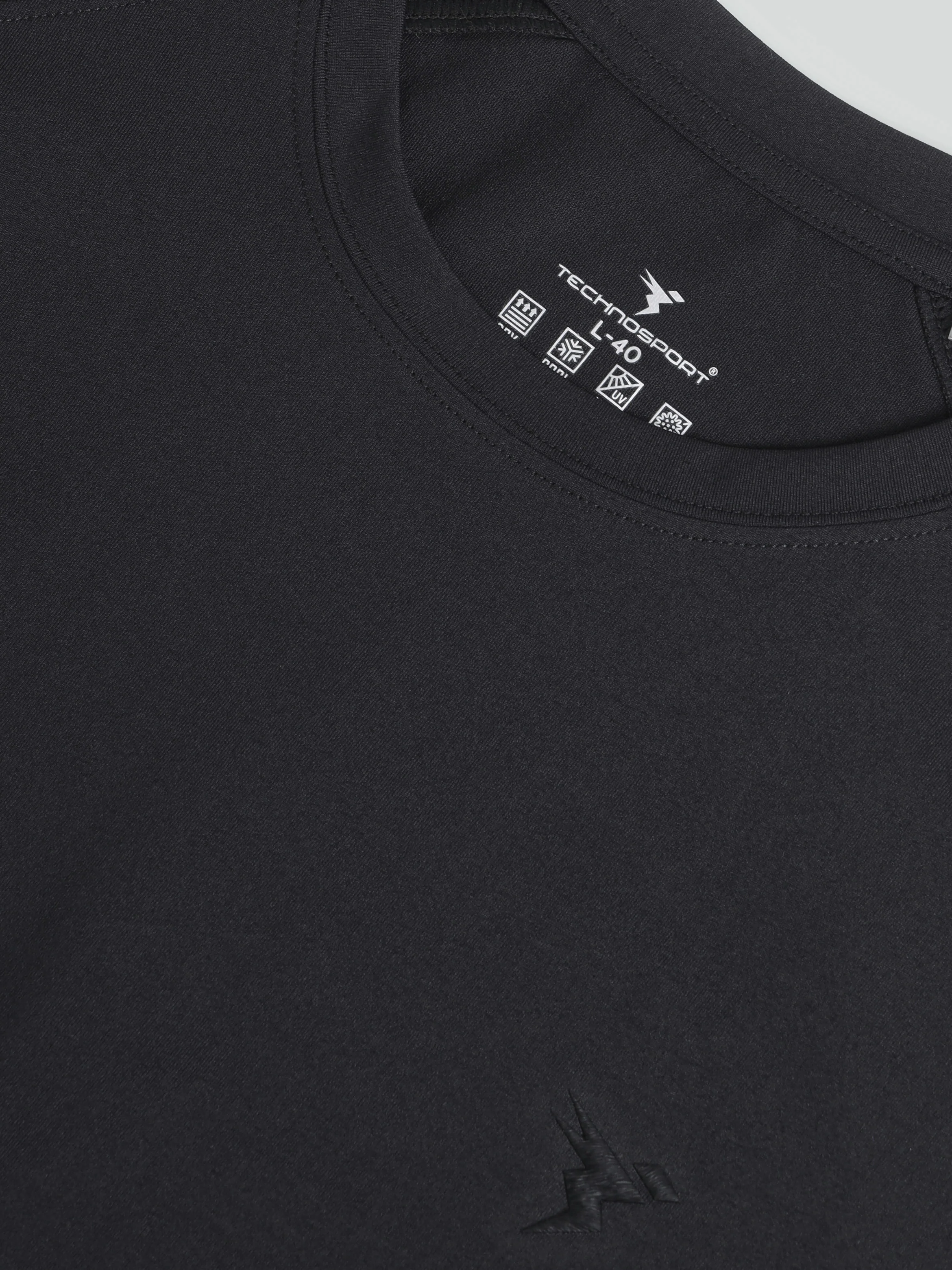 Men Solid Slim Fit Round Neck T-shirt with COTFLEX - Image 6