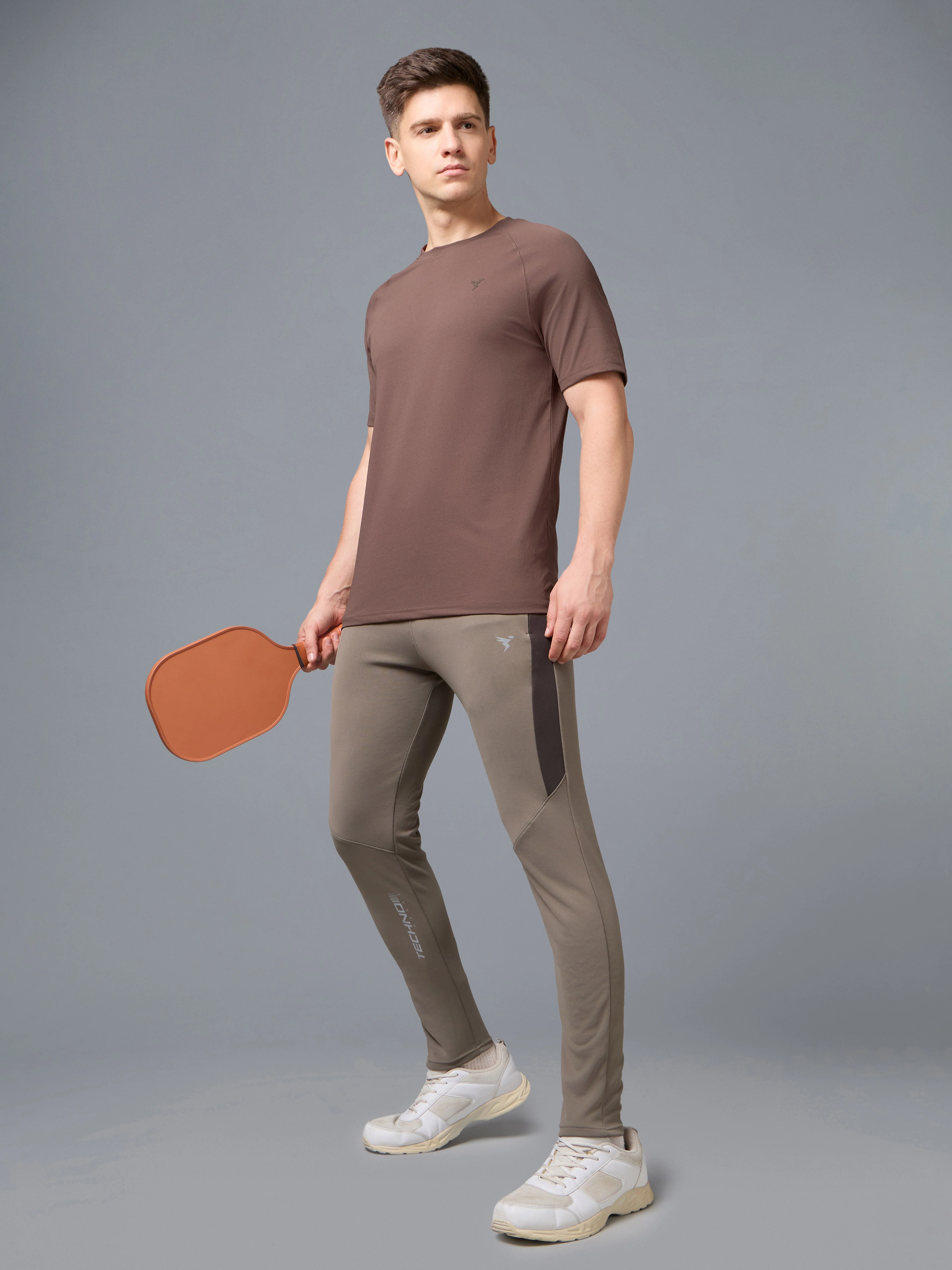 Men Solid Slim Fit Round Neck T-shirt with COTFLEX - Image 6