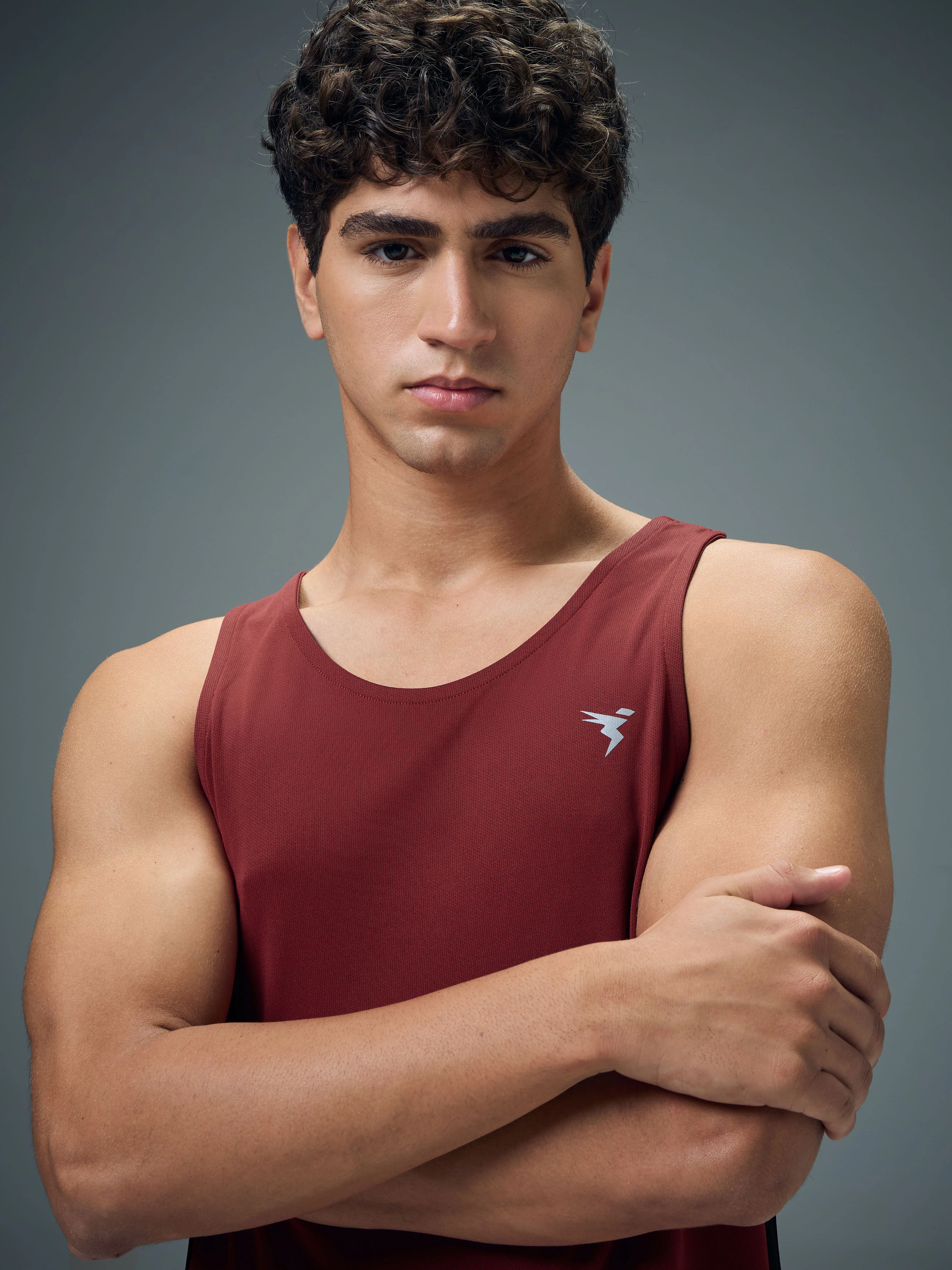 Men Solid Slim Fit Scoop Neck Sports Innerwear Vest with TECHNO COOL+ - Image 6