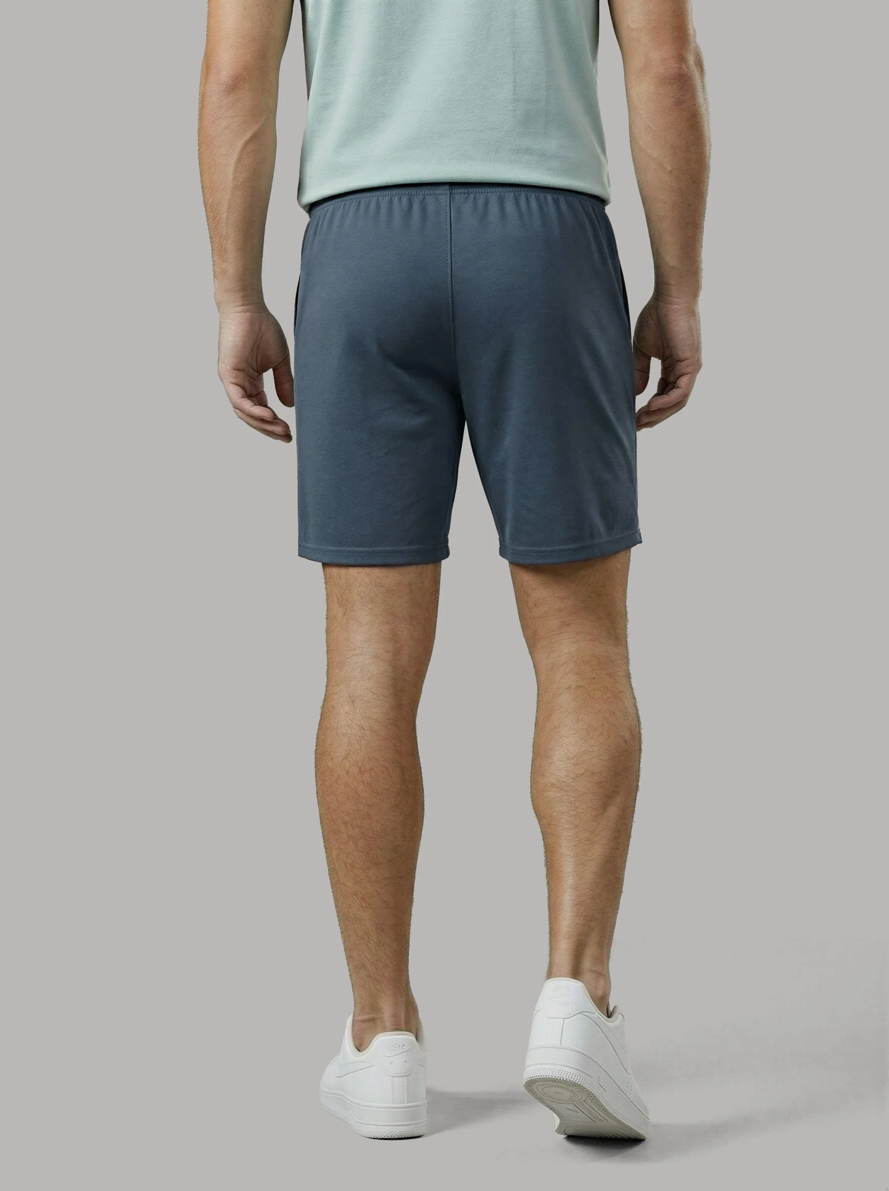 Men Solid Slim Fit Shorts with ELASTO LITE - Image 2