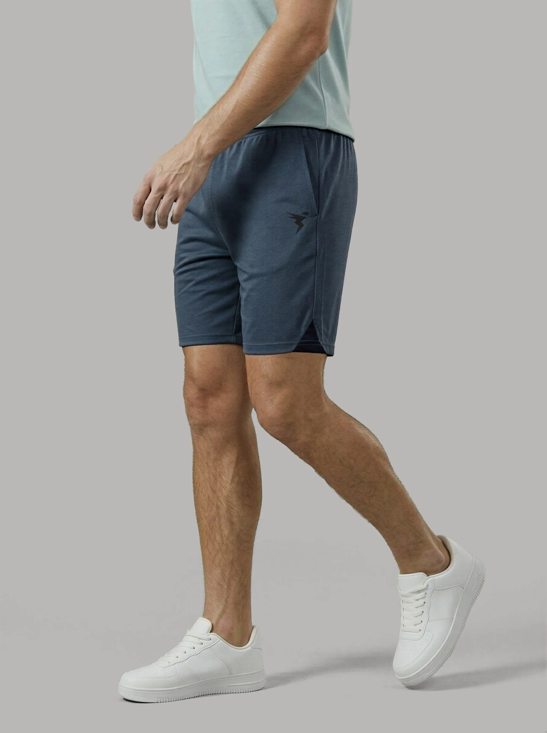 Men Solid Slim Fit Shorts with ELASTO LITE - Image 3