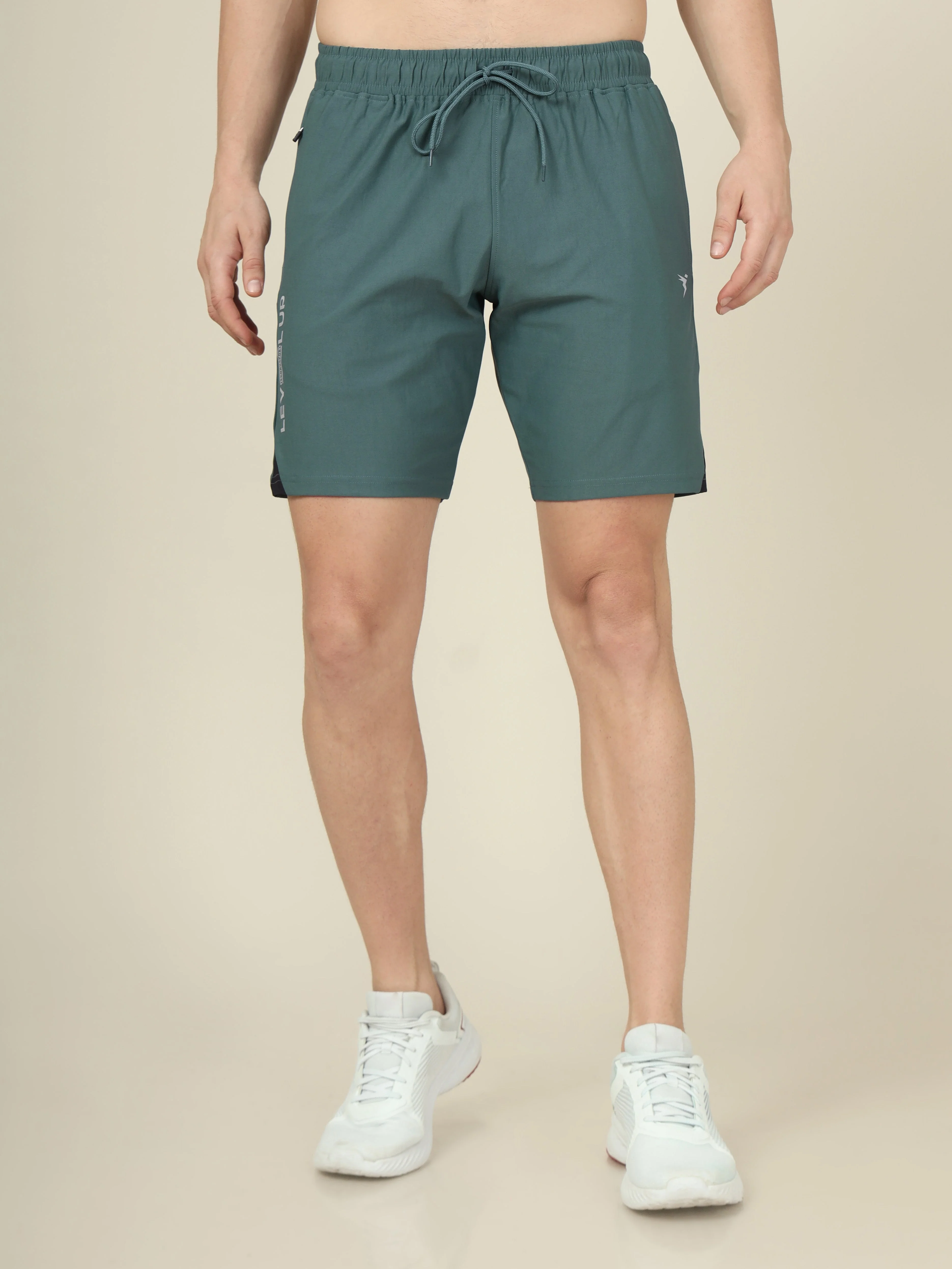 Men Solid Slim Fit Shorts with ELASTO LITE - Image 2