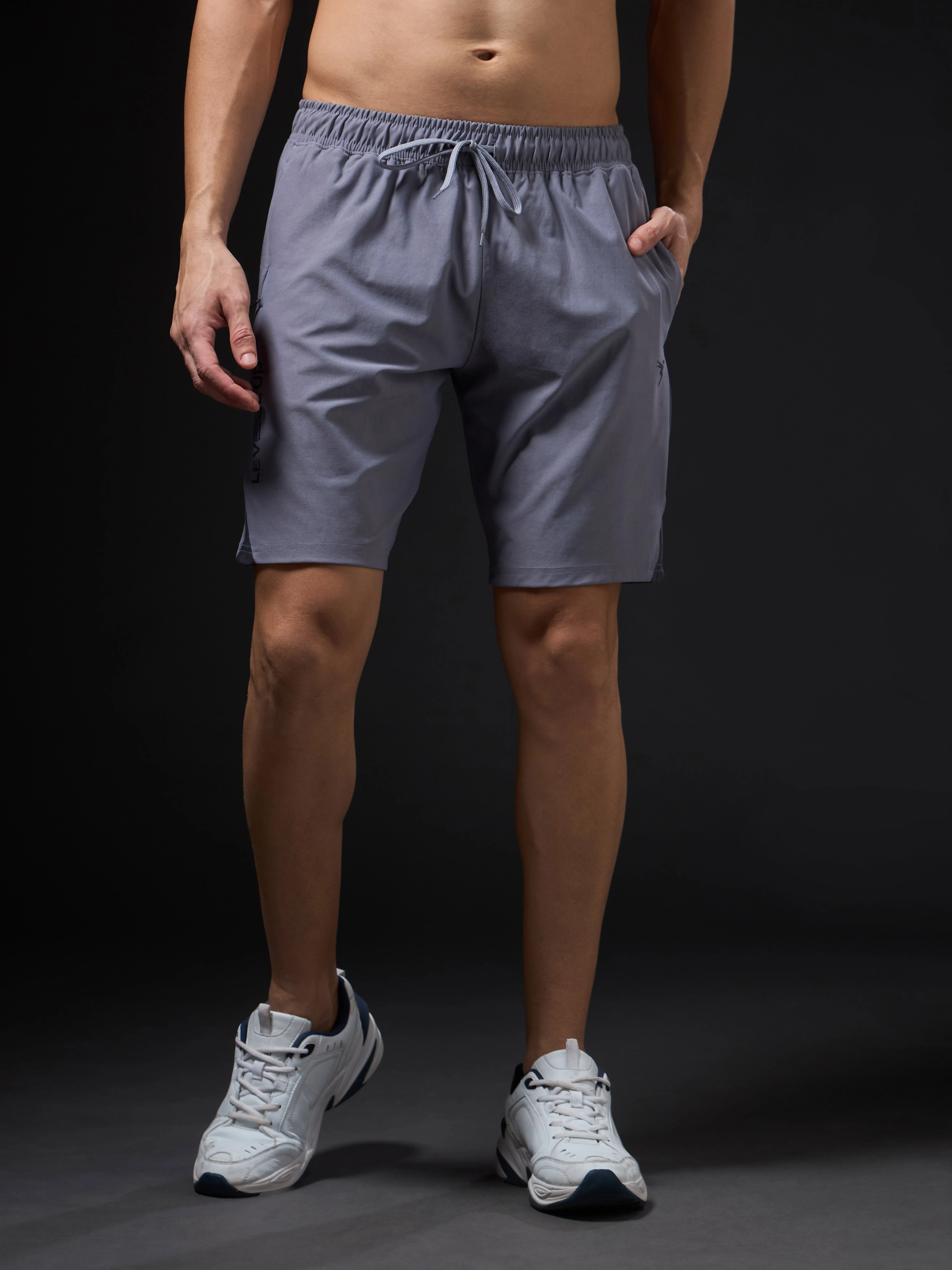 Men Solid Slim Fit Shorts with ELASTO LITE - Image 2