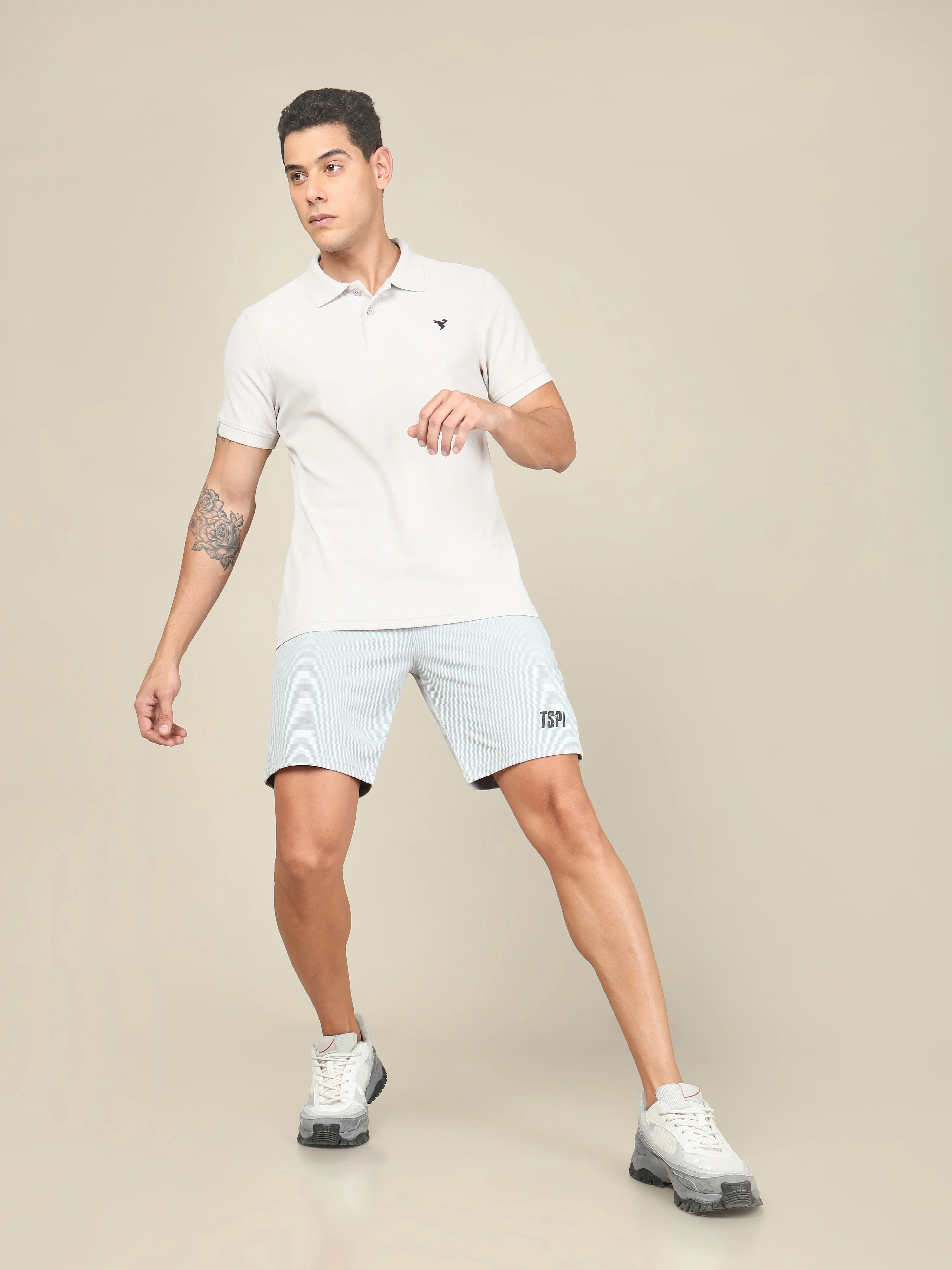 Men Solid Slim Fit Shorts with MATPIQ - Image 2