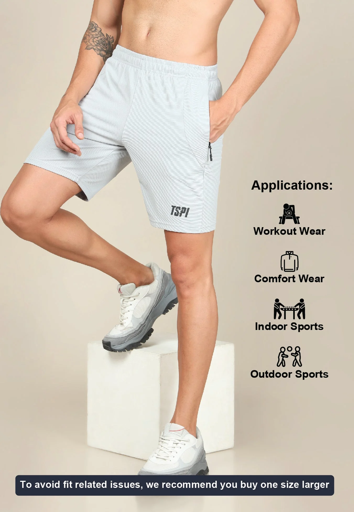 Men Solid Slim Fit Shorts with MATPIQ - Image 7