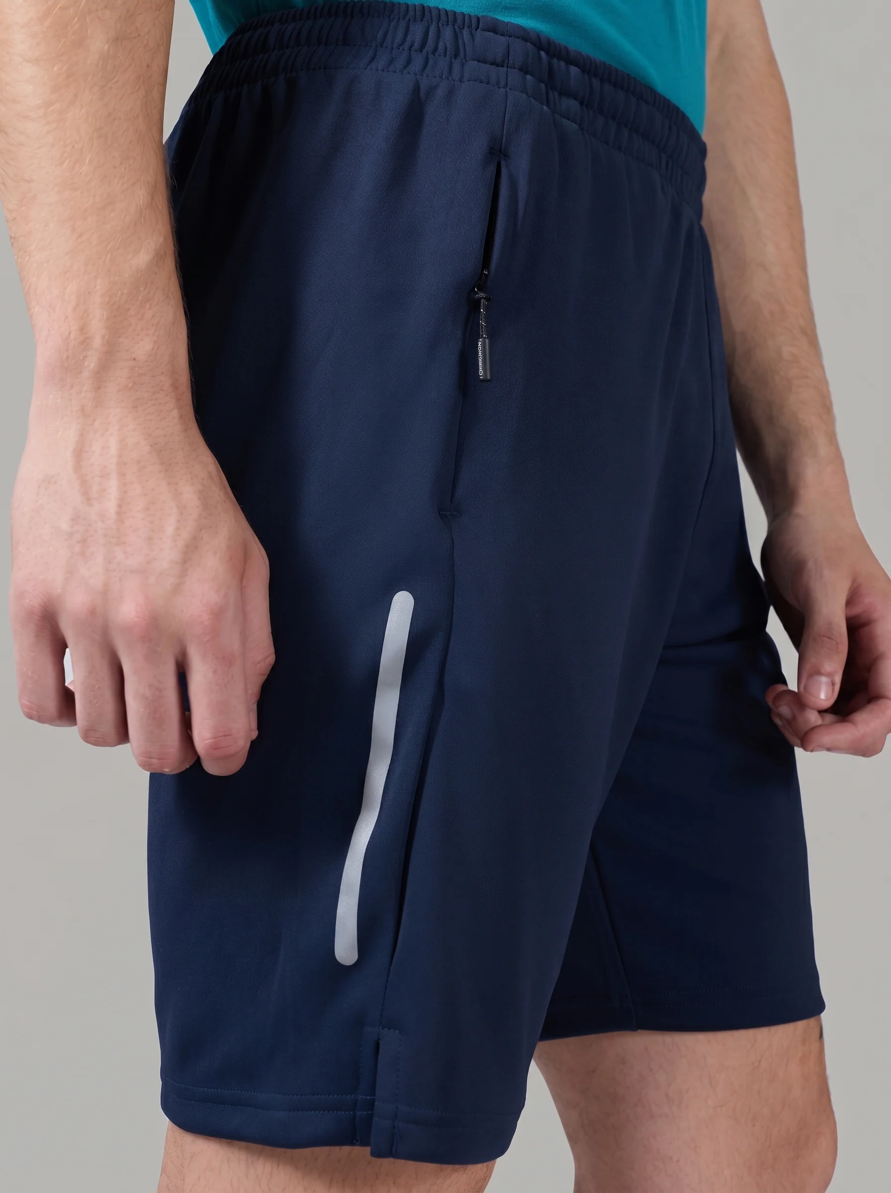 Men Solid Slim Fit Shorts with TECHNO DRY - Image 5