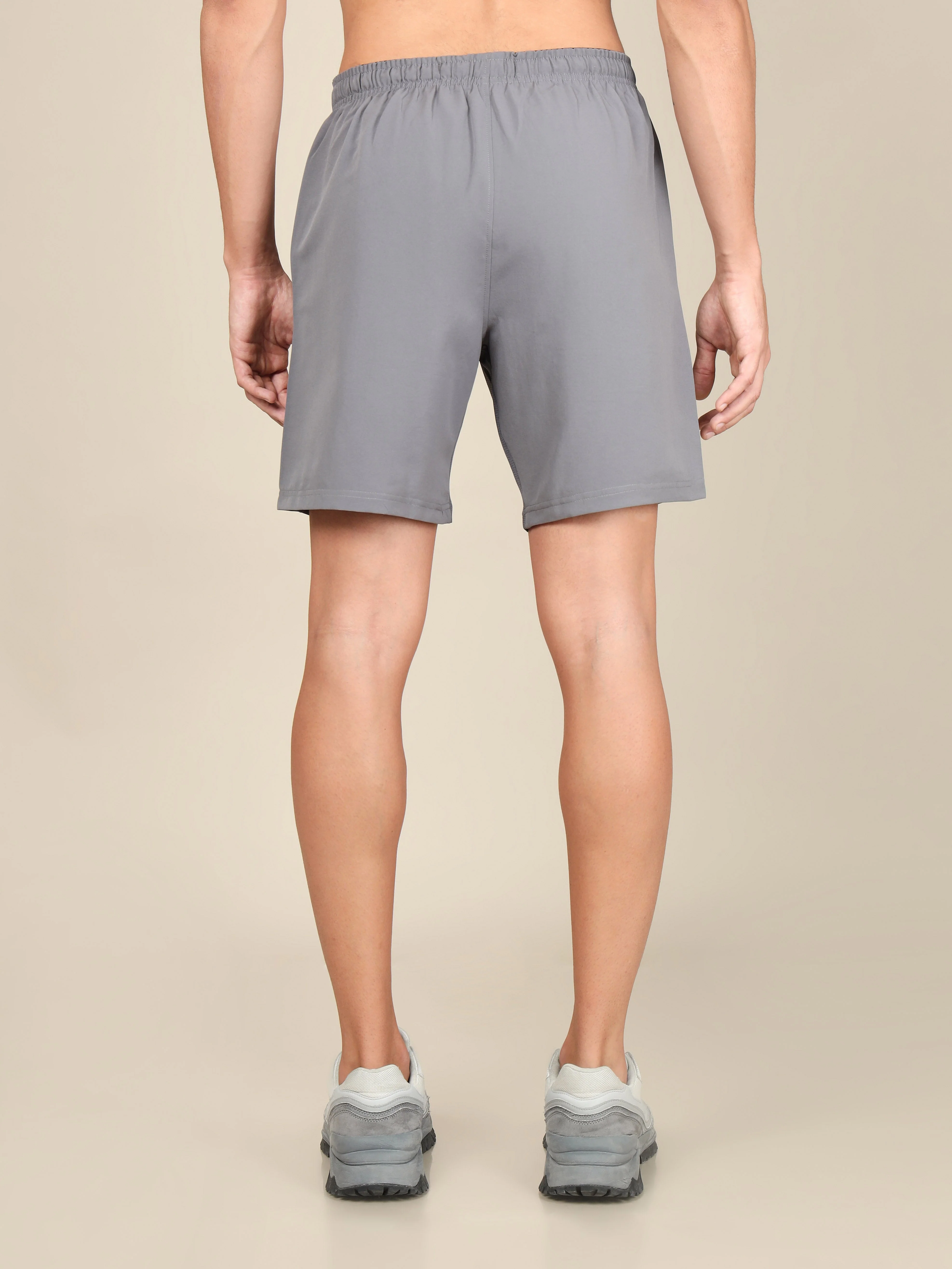 Men Solid Slim Fit Shorts with TECHNOLITE - Image 2