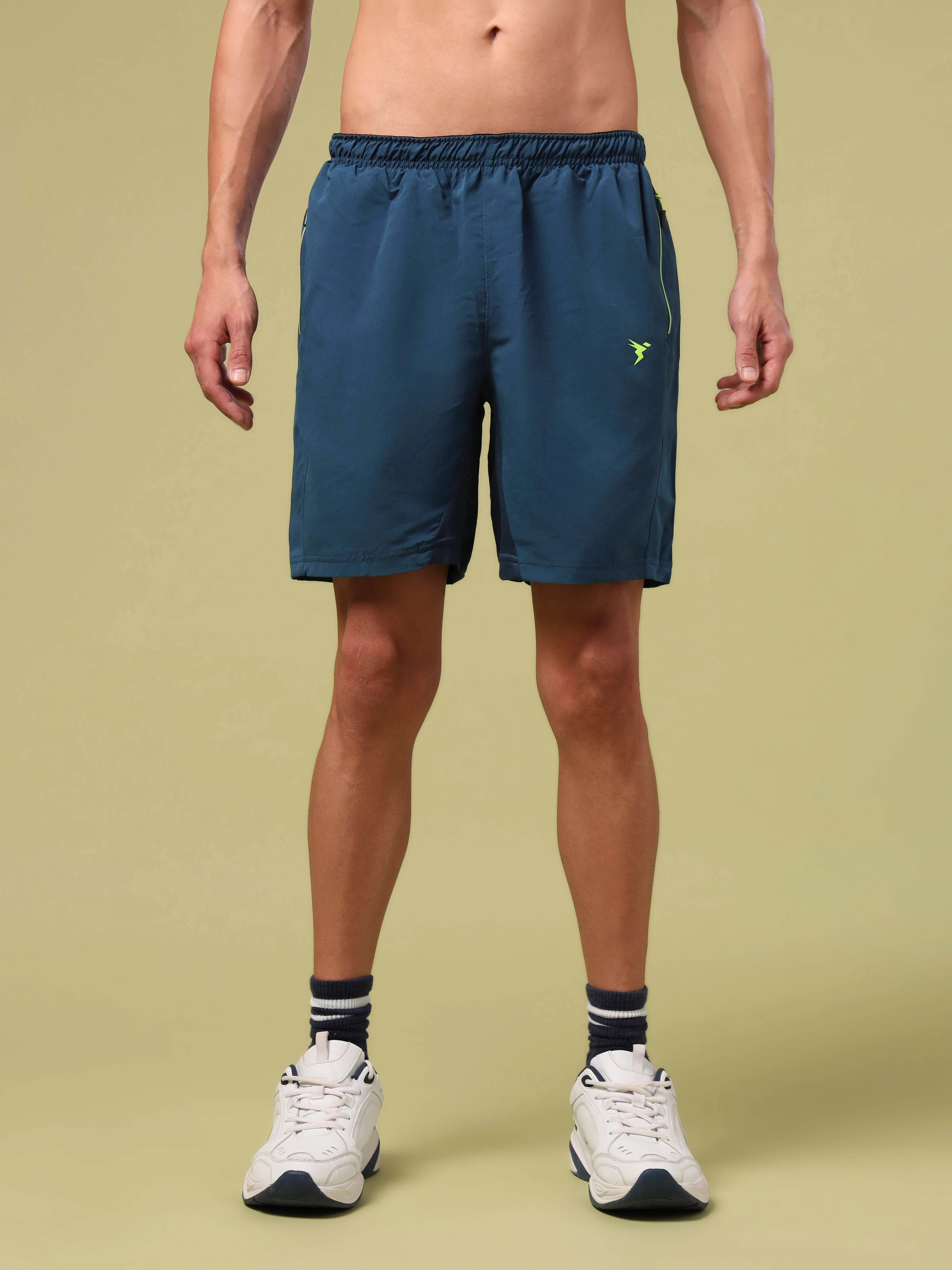 Men Solid Slim Fit Shorts with TECHNOLITE - Image 2