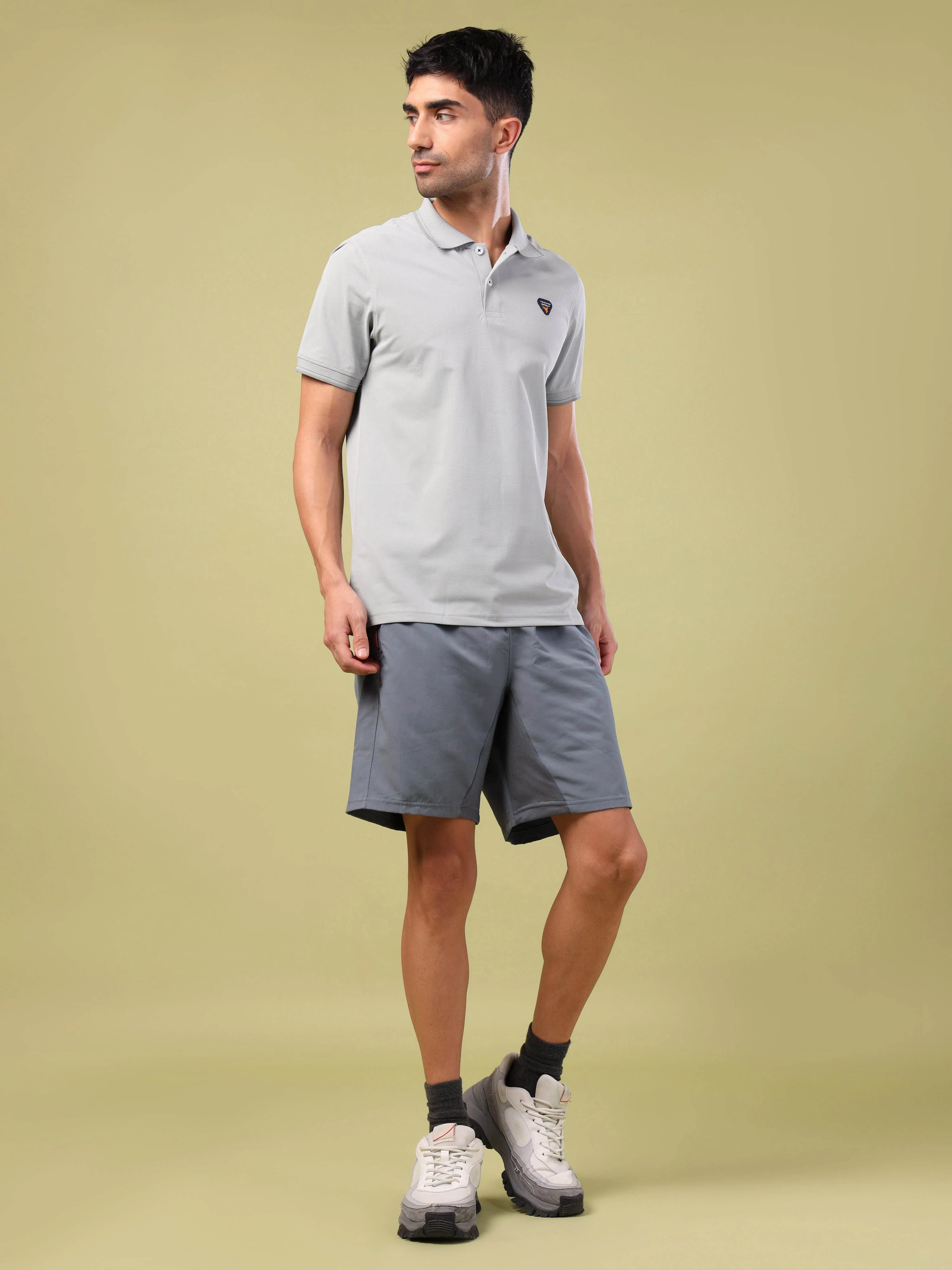 Men Solid Slim Fit Shorts with TECHNOLITE - Image 5