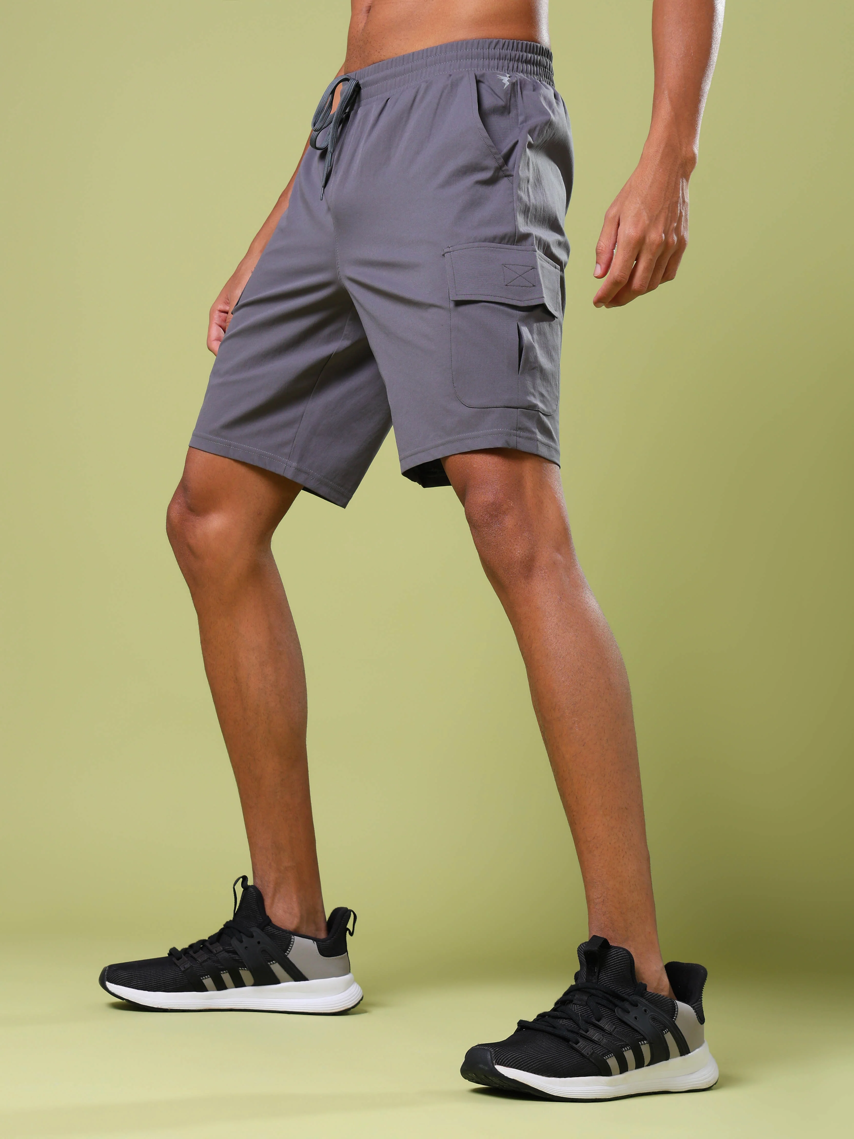 Men Solid Slim Fit Shorts with TS FLEXI - Image 4