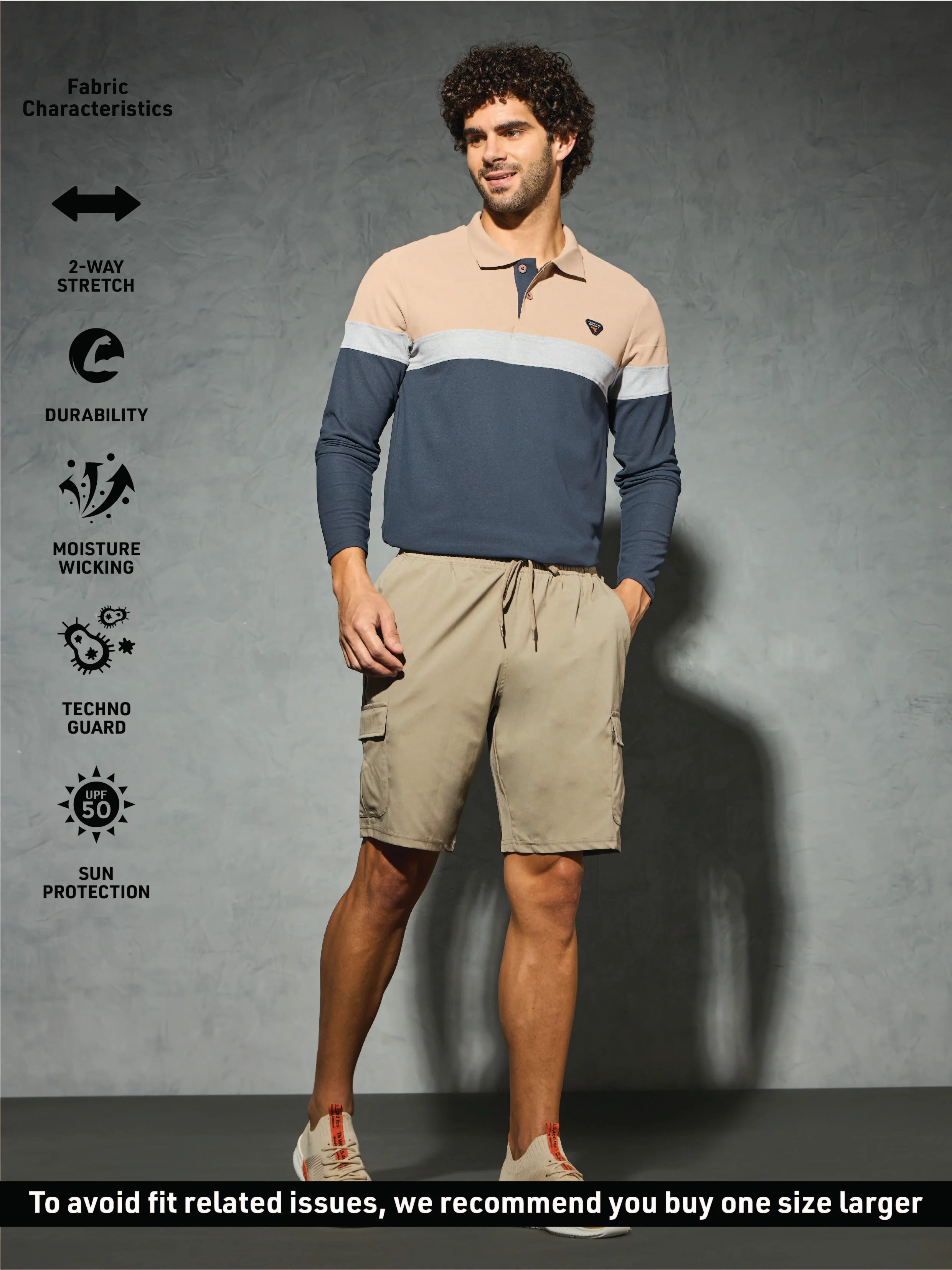 Men Solid Slim Fit Shorts with TS FLEXI - Image 4