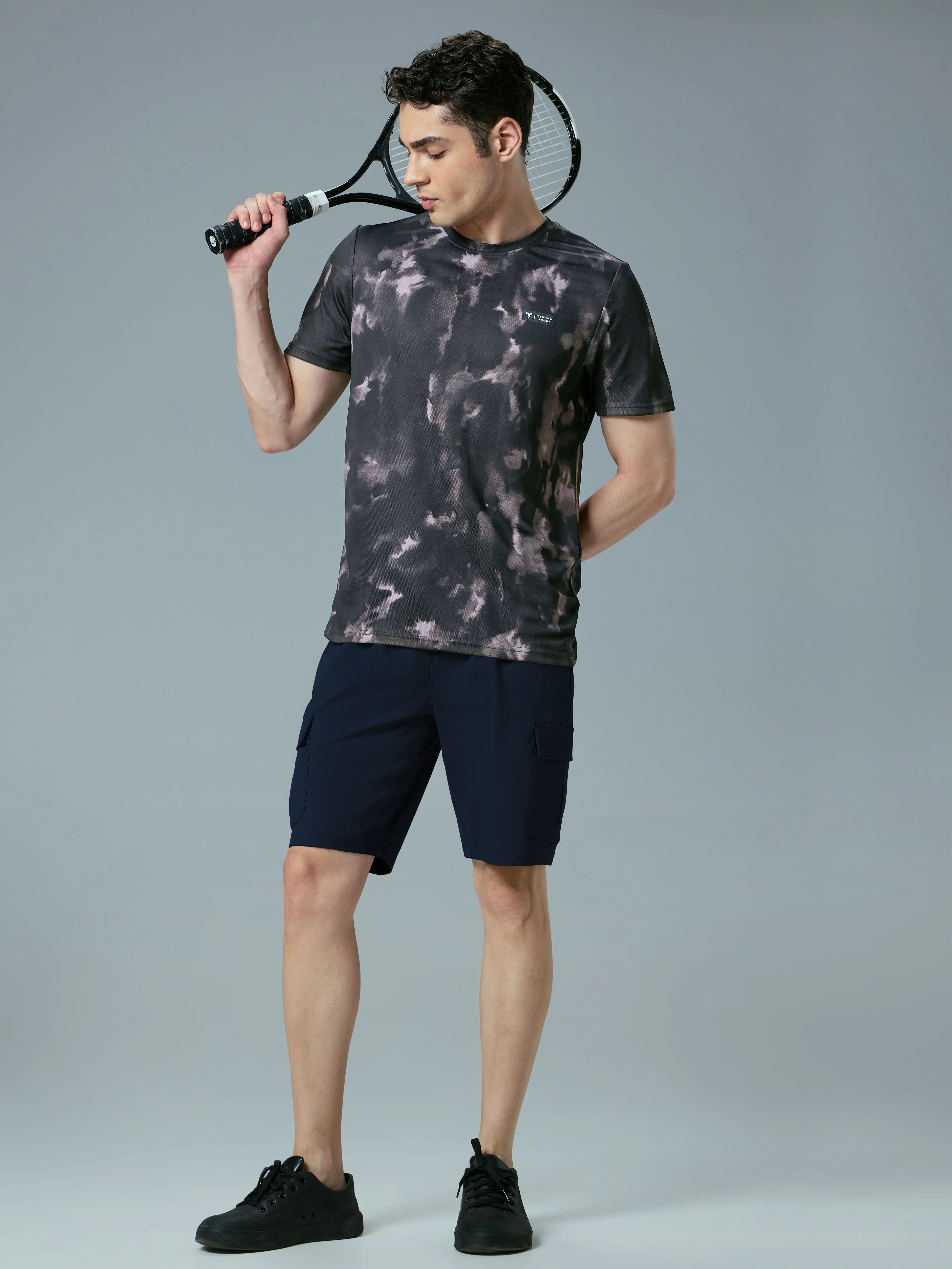 Men Solid Slim Fit Shorts with TS FLEXI - Image 5