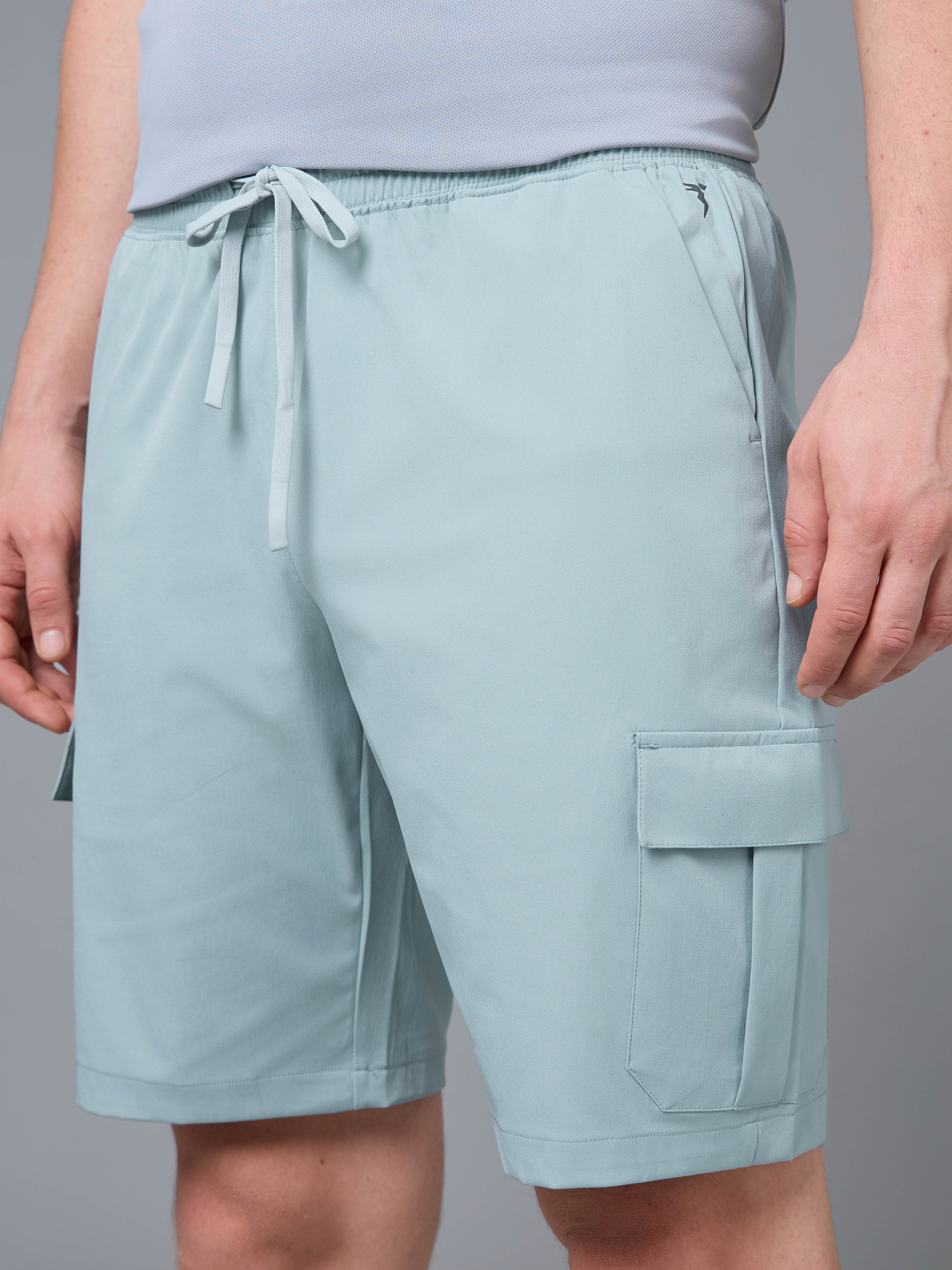 Men Solid Slim Fit Shorts with TS FLEXI - Image 5