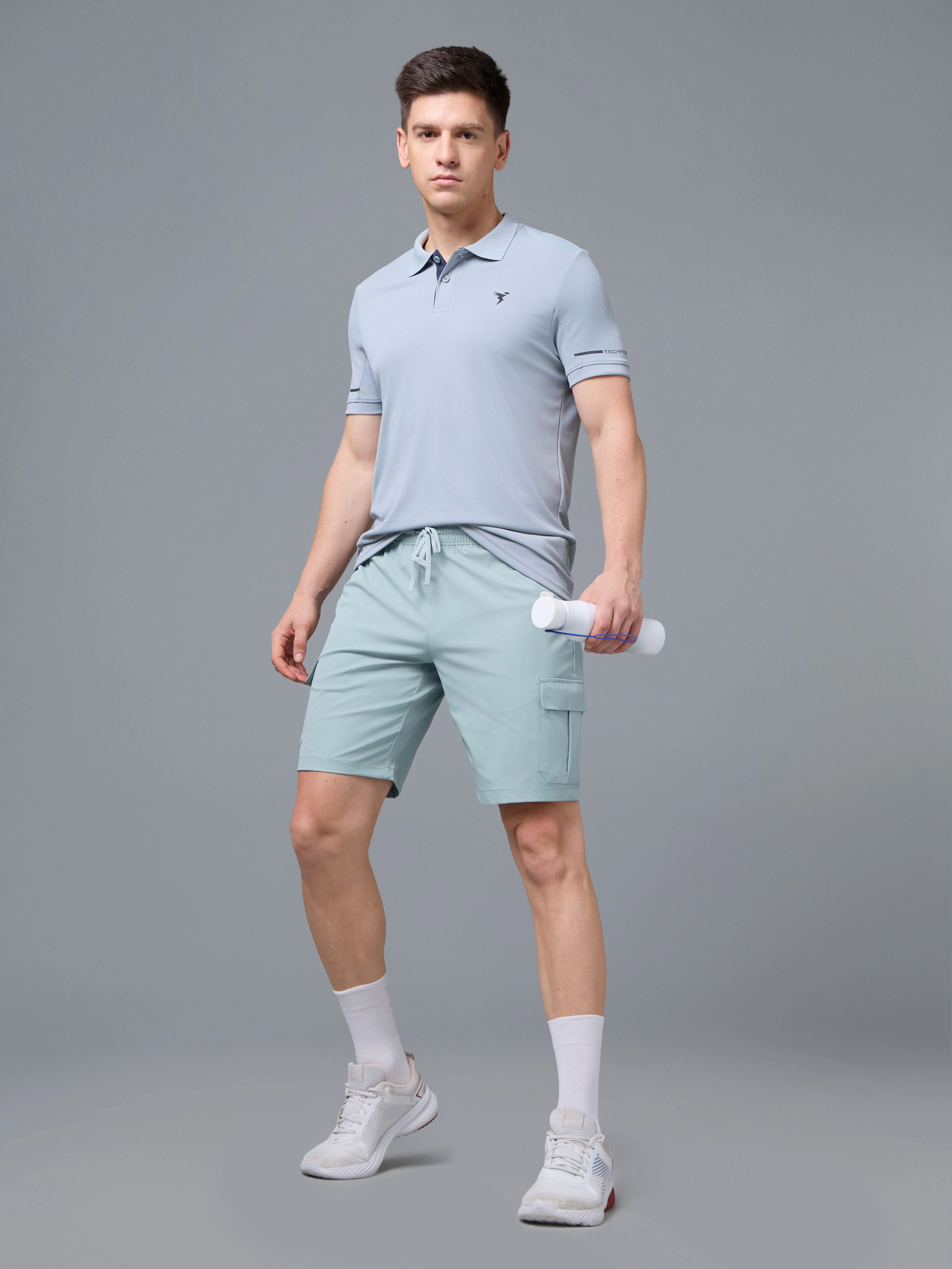 Men Solid Slim Fit Shorts with TS FLEXI - Image 6