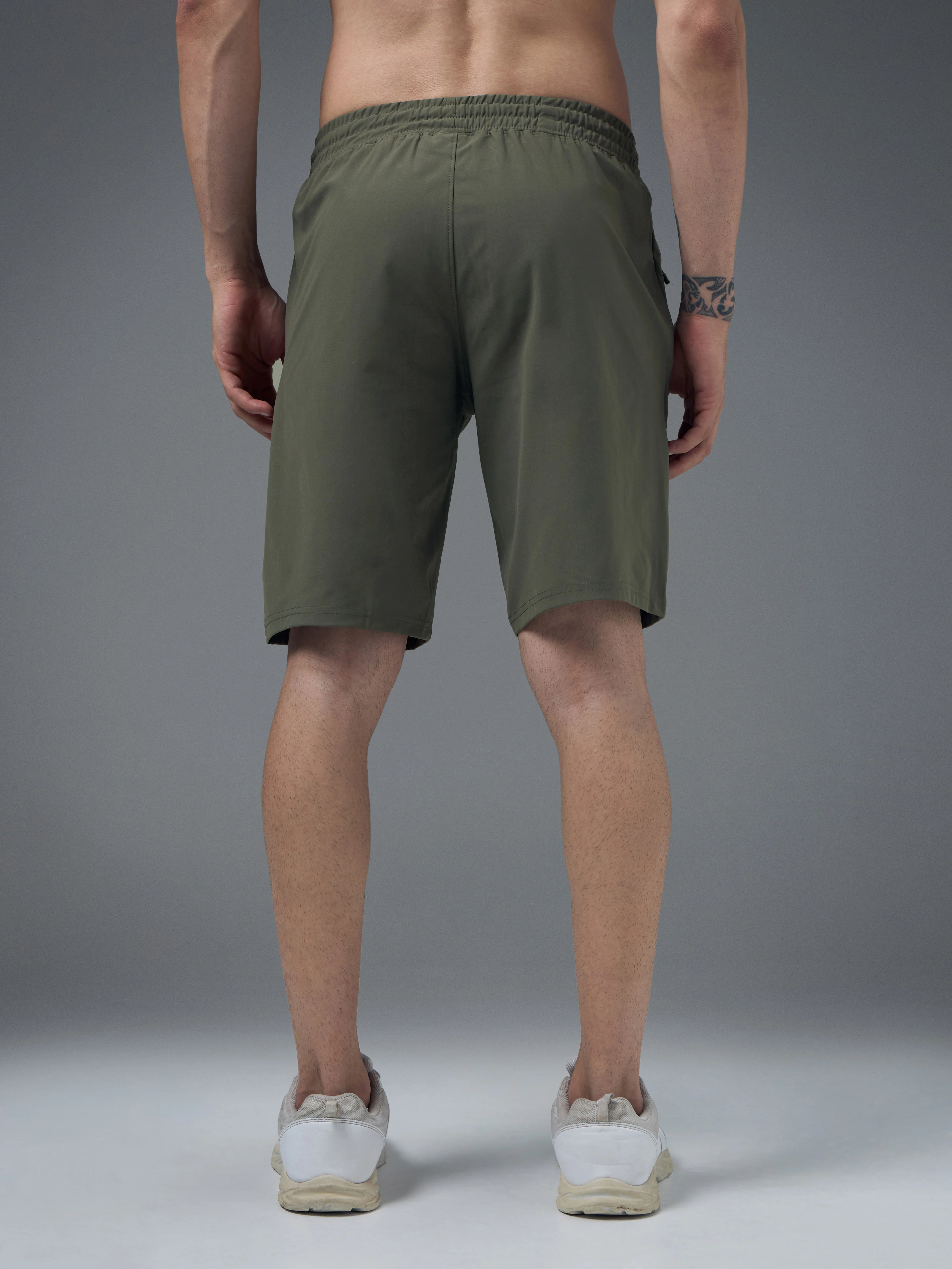 Men Solid Slim Fit Sports Shorts with DURACOOL - Image 2