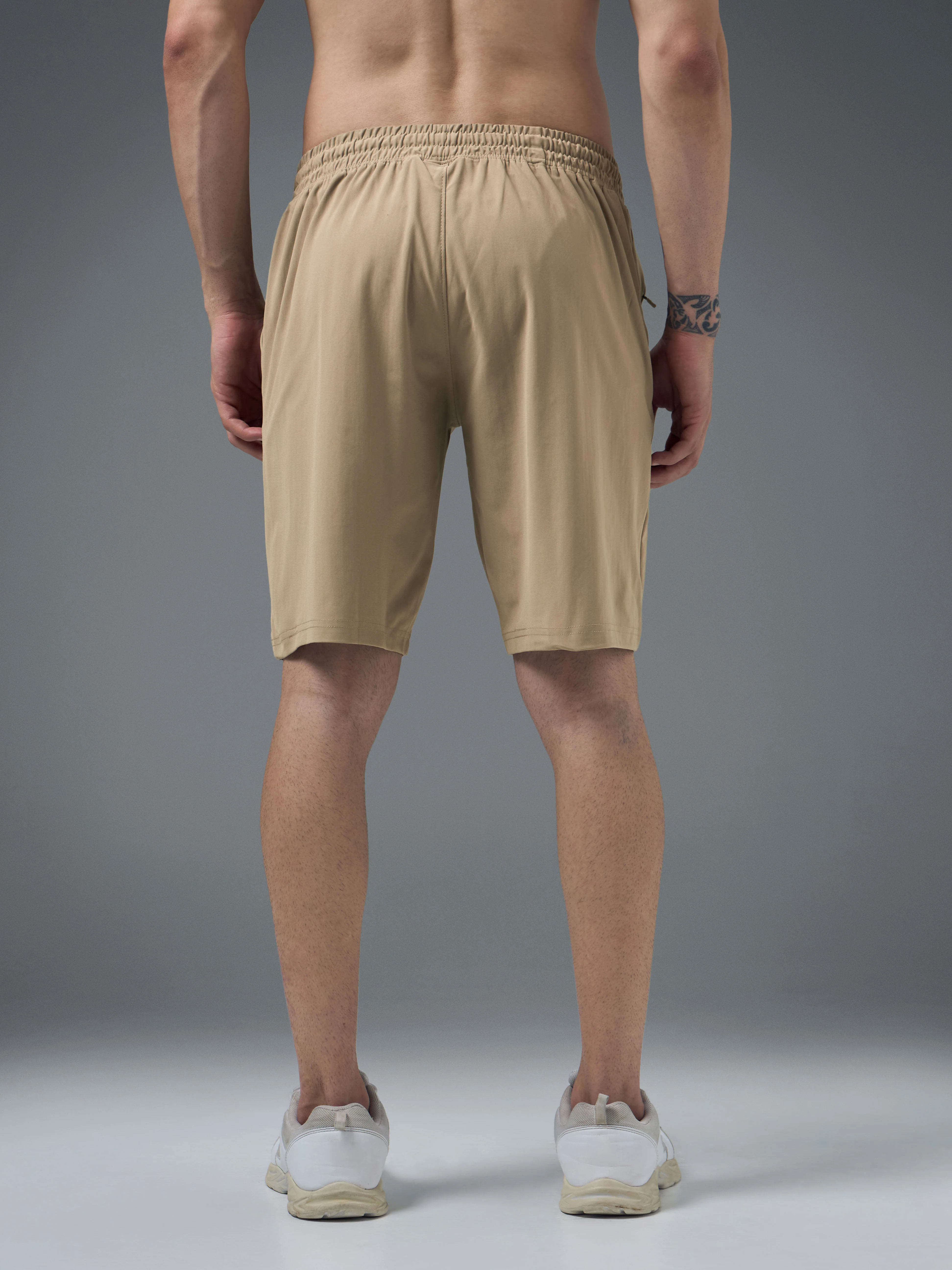 Men Solid Slim Fit Sports Shorts with DURACOOL - Image 3