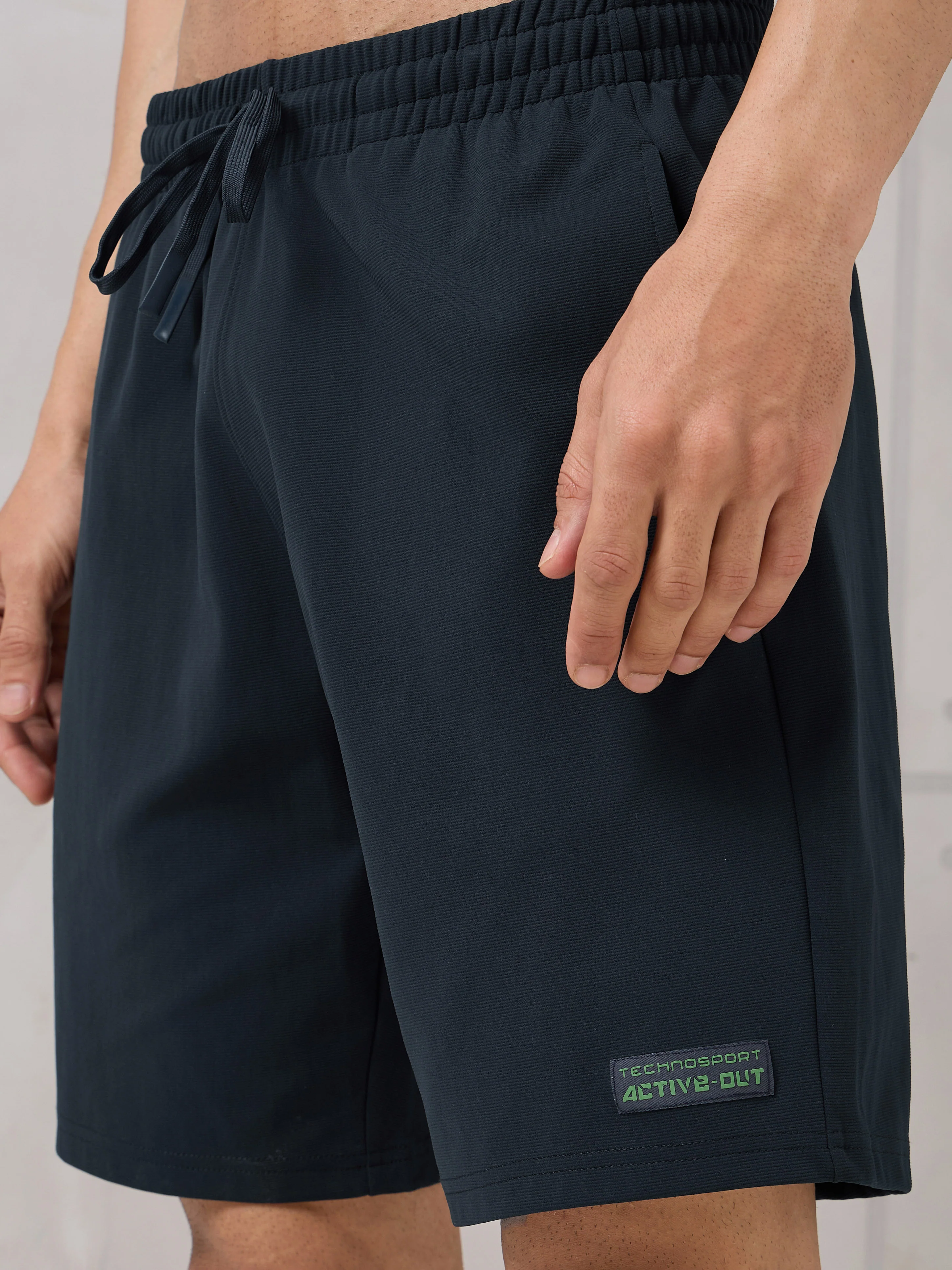 Men Solid Slim Fit Active Out Sports Shorts with ELASTOPLUS - Image 7