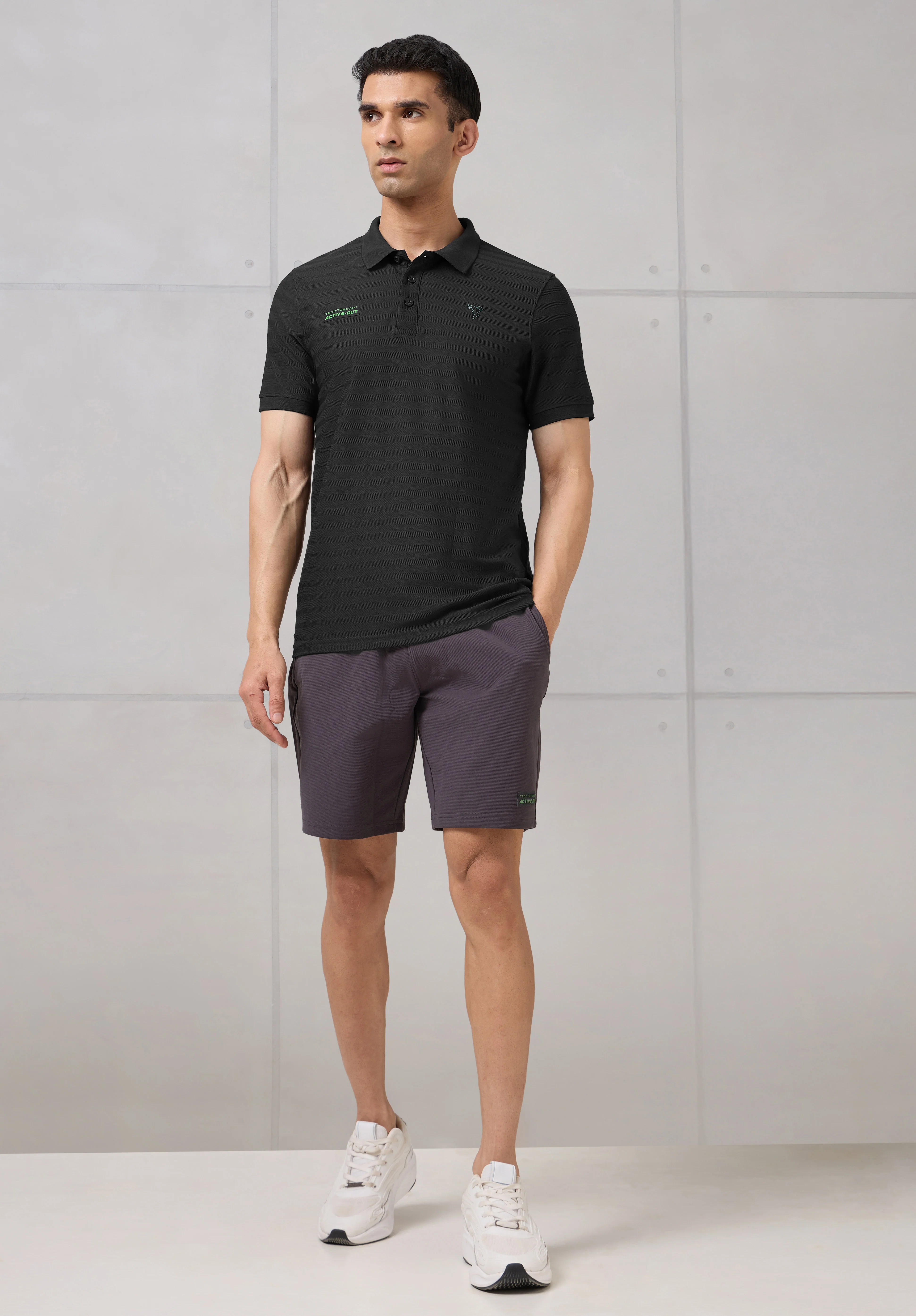 Men Solid Slim Fit Active Out Sports Shorts with ELASTOPLUS - Image 5