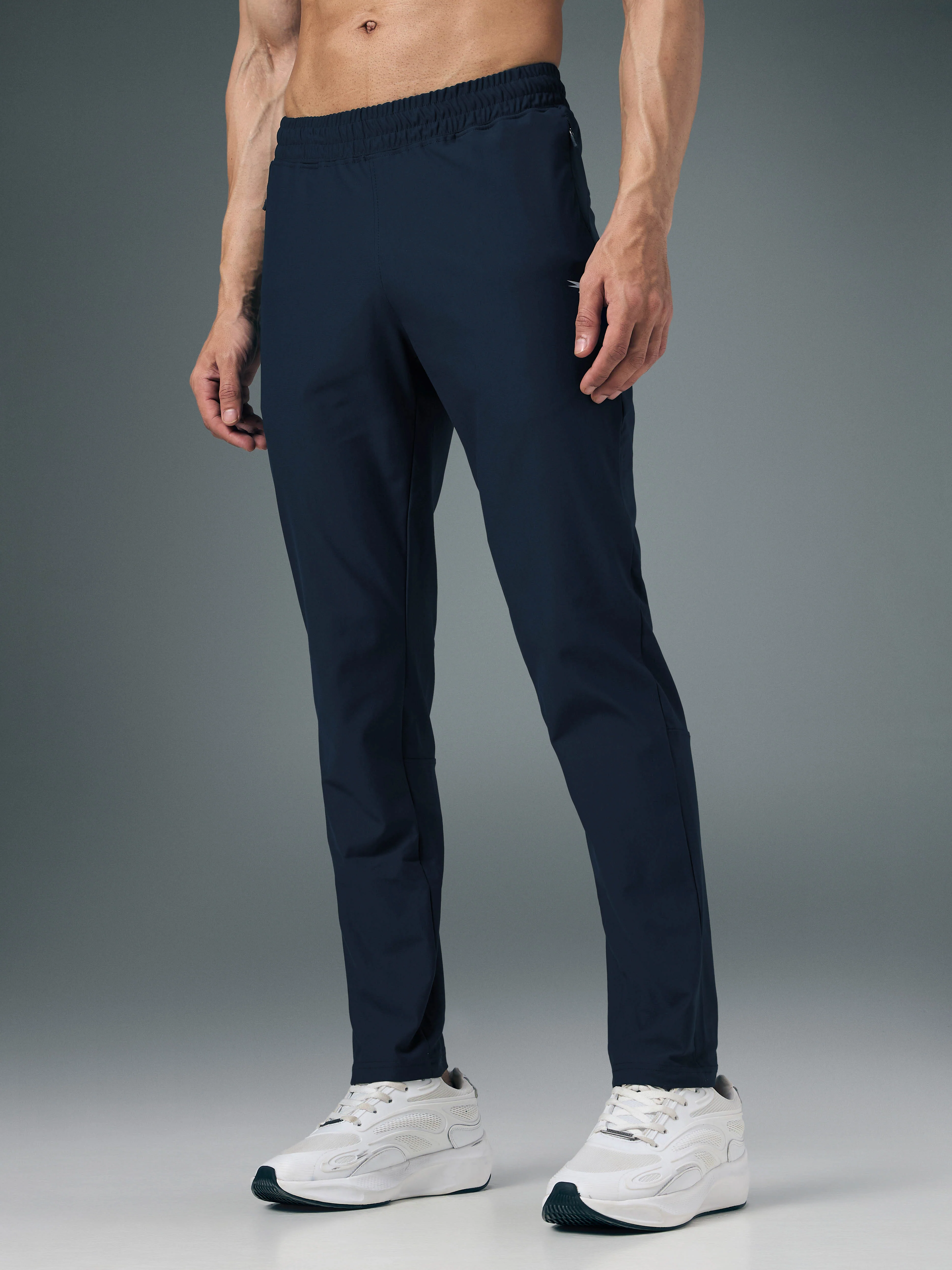 Men Solid Slim Fit Sports Trackpants with DURACOOL+ - Image 4