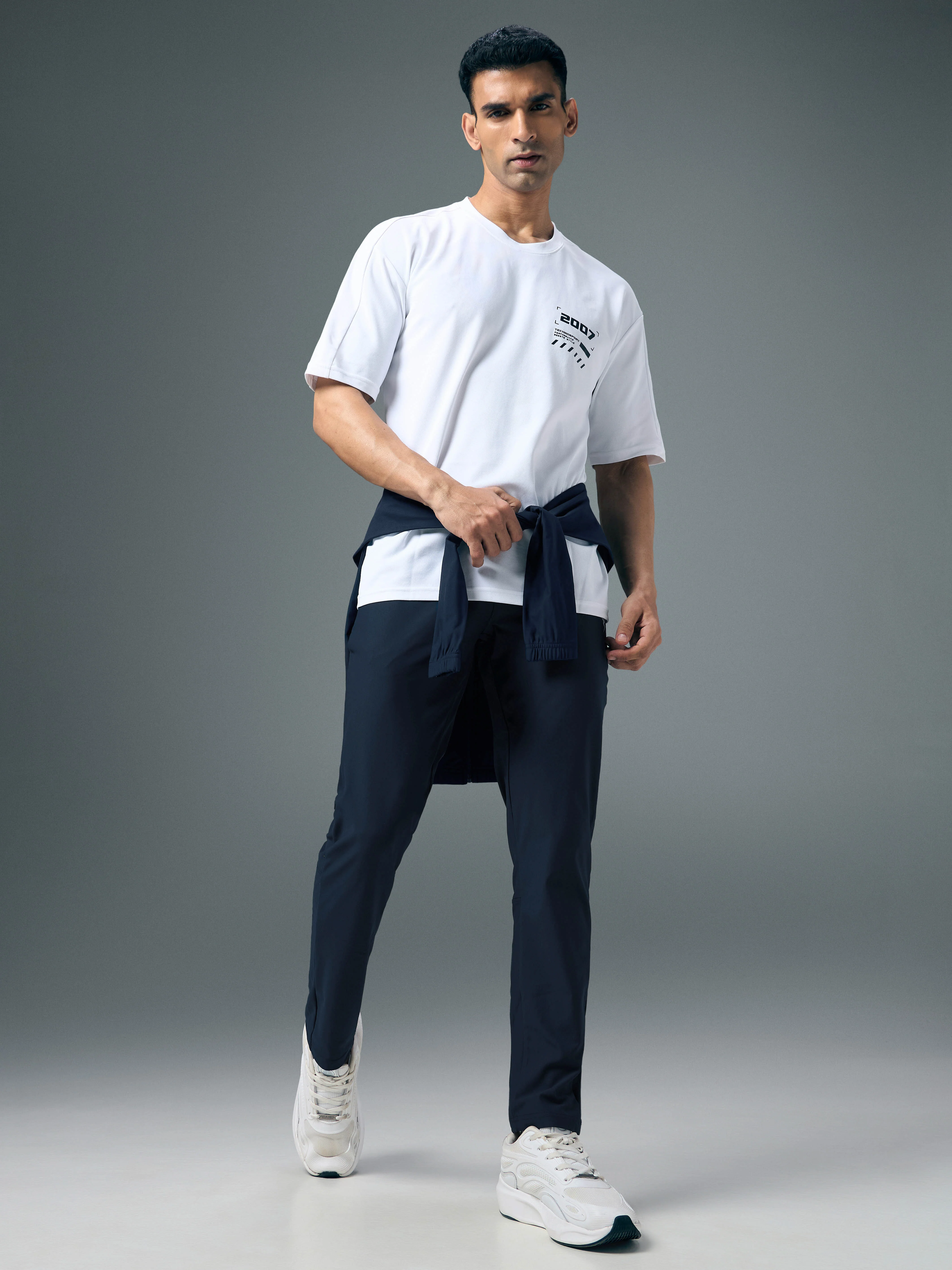Men Solid Slim Fit Sports Trackpants with DURACOOL+ - Image 5