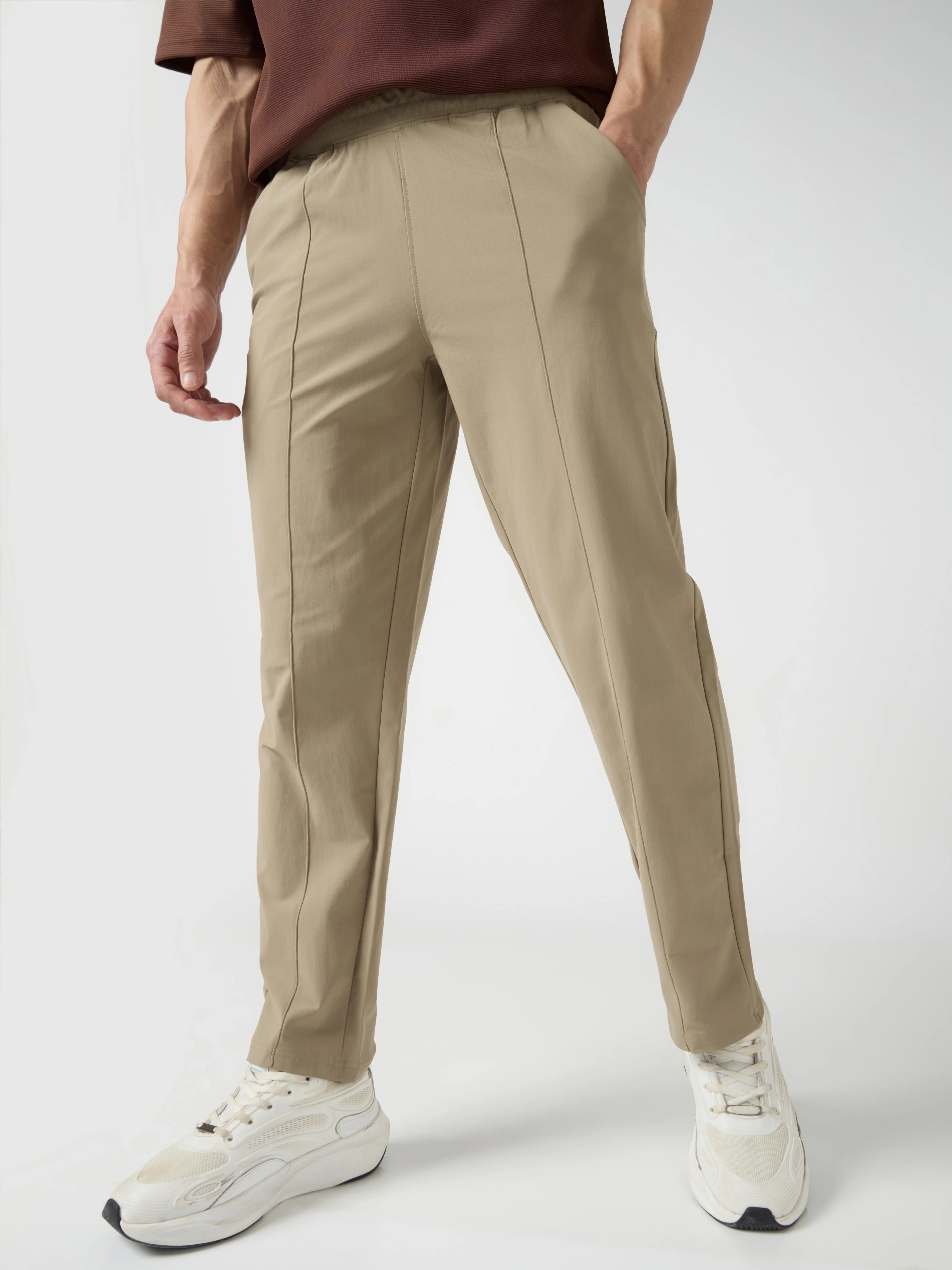 Men Solid Slim Fit Sports Trackpants with DURACOOL+ - Image 4