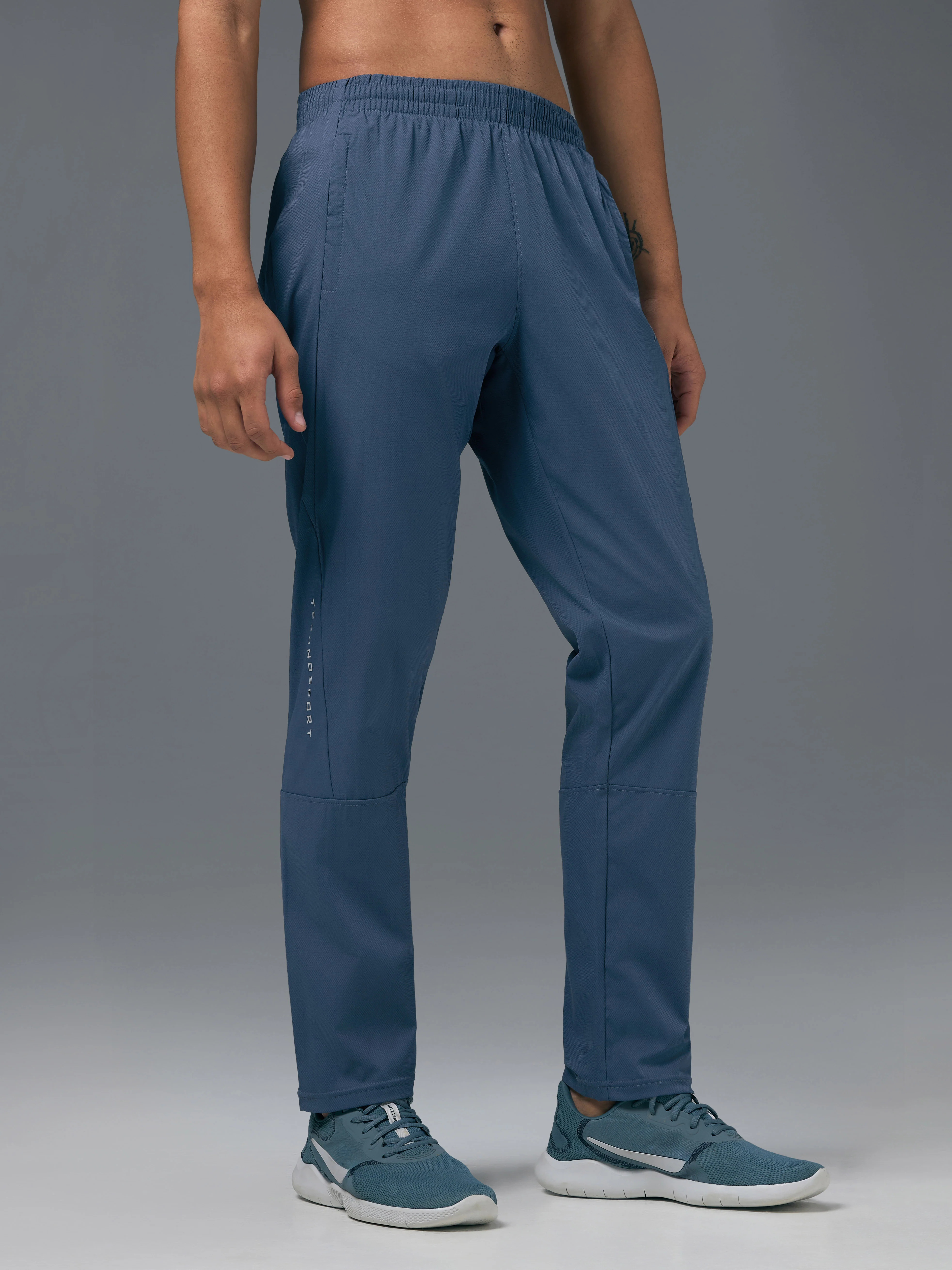 Men Solid Slim Fit Sports Trackpants with TS LYTRA - Image 4