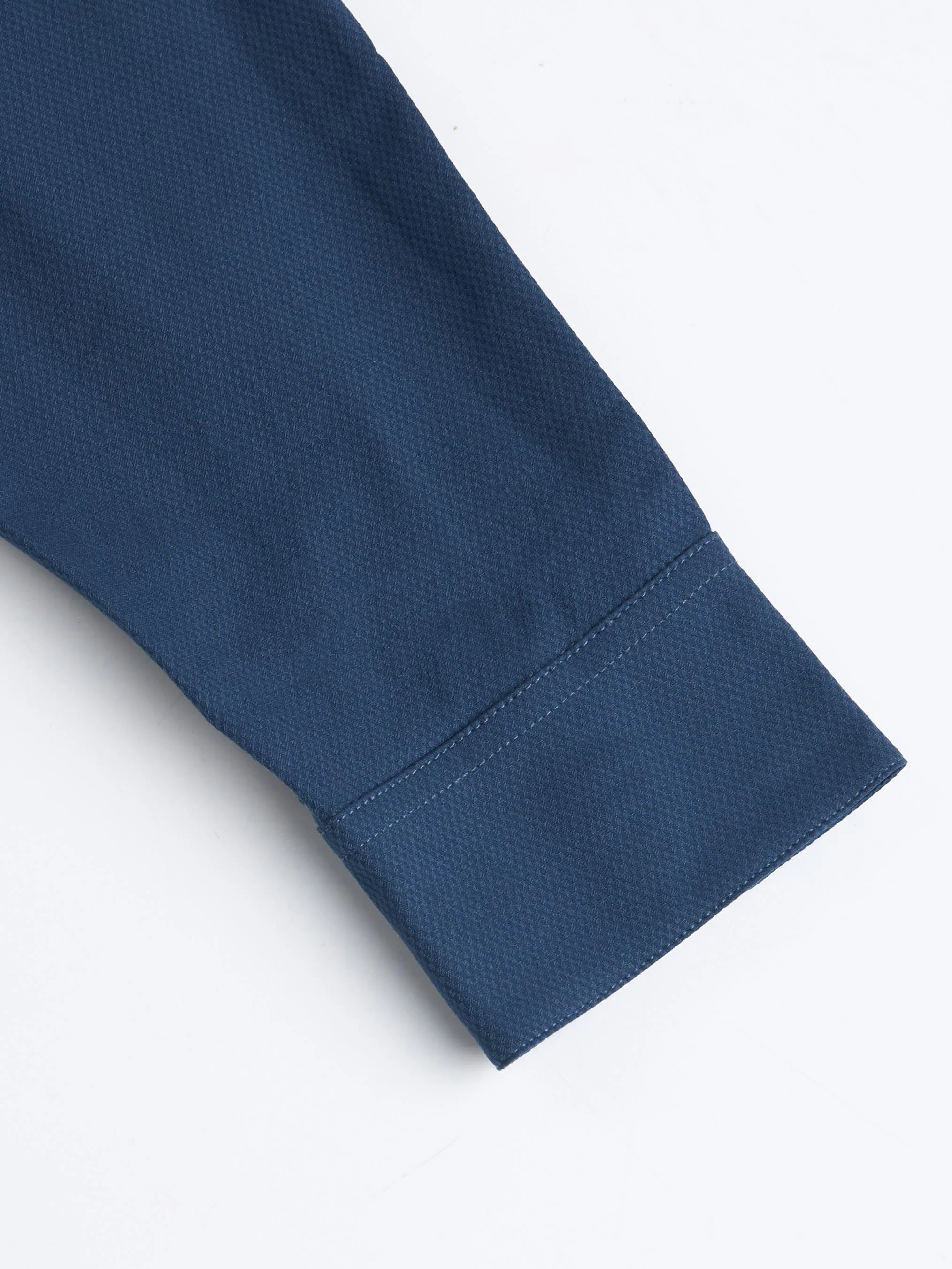 Men Solid Slim Fit Spread Collar Shirt with TS LYTRA - Image 8