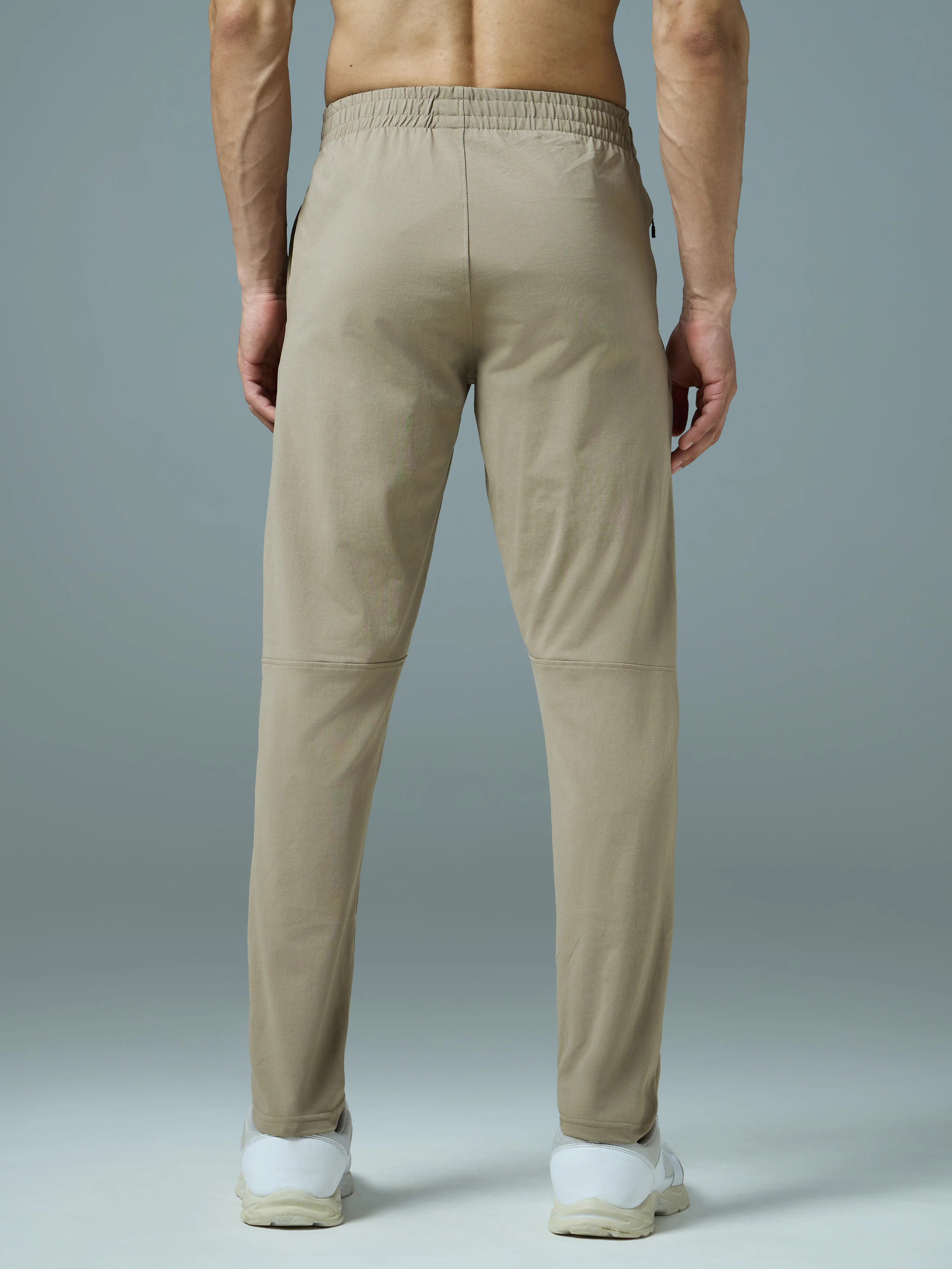 Men Solid Slim Fit Trackpants with 4 Way Crispy - Image 3