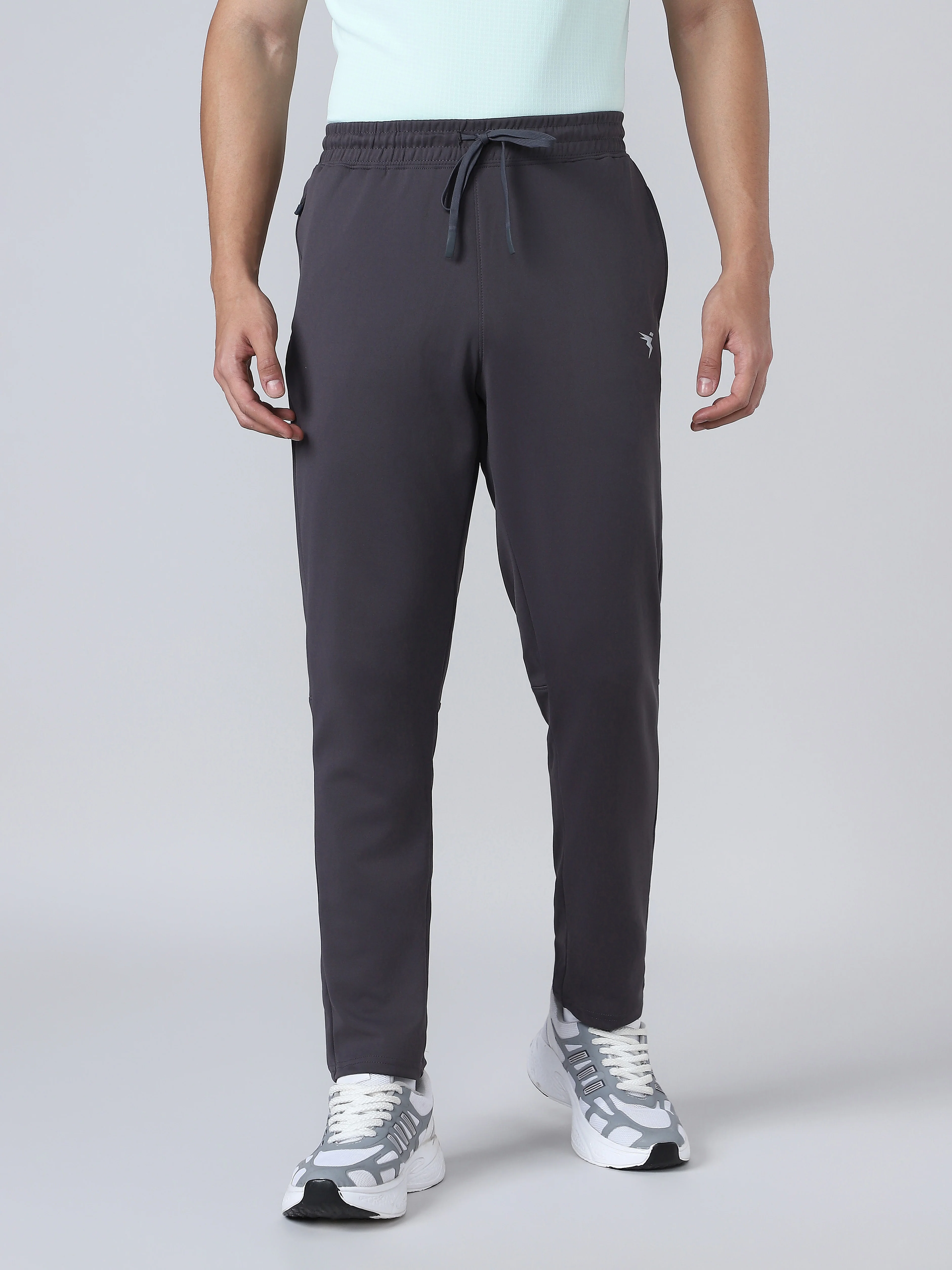 Men Solid Slim Fit Trackpants with ELASTO PLUS