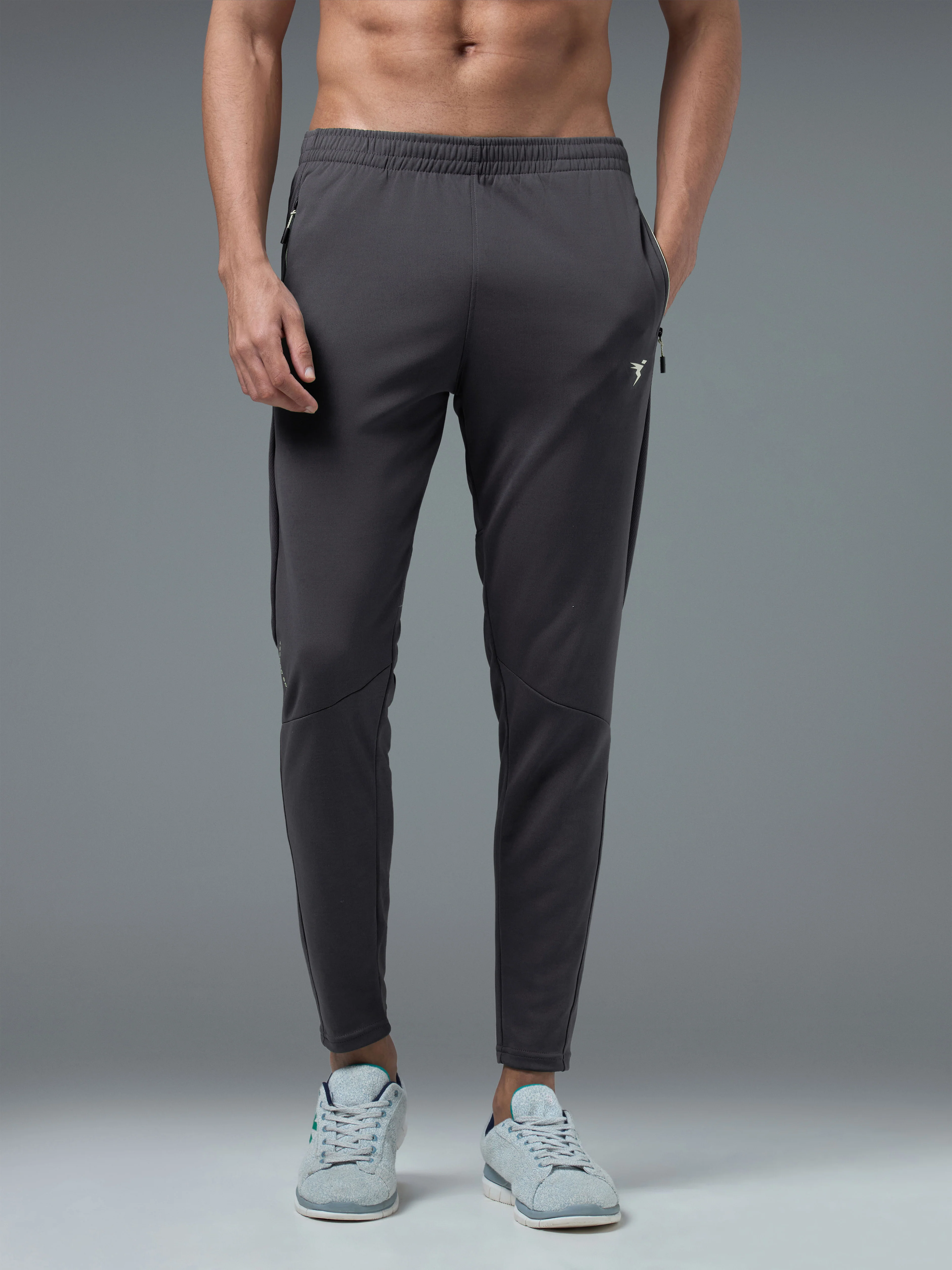 Men Solid Slim Fit Trackpants with TECHNO DRY - Image 2