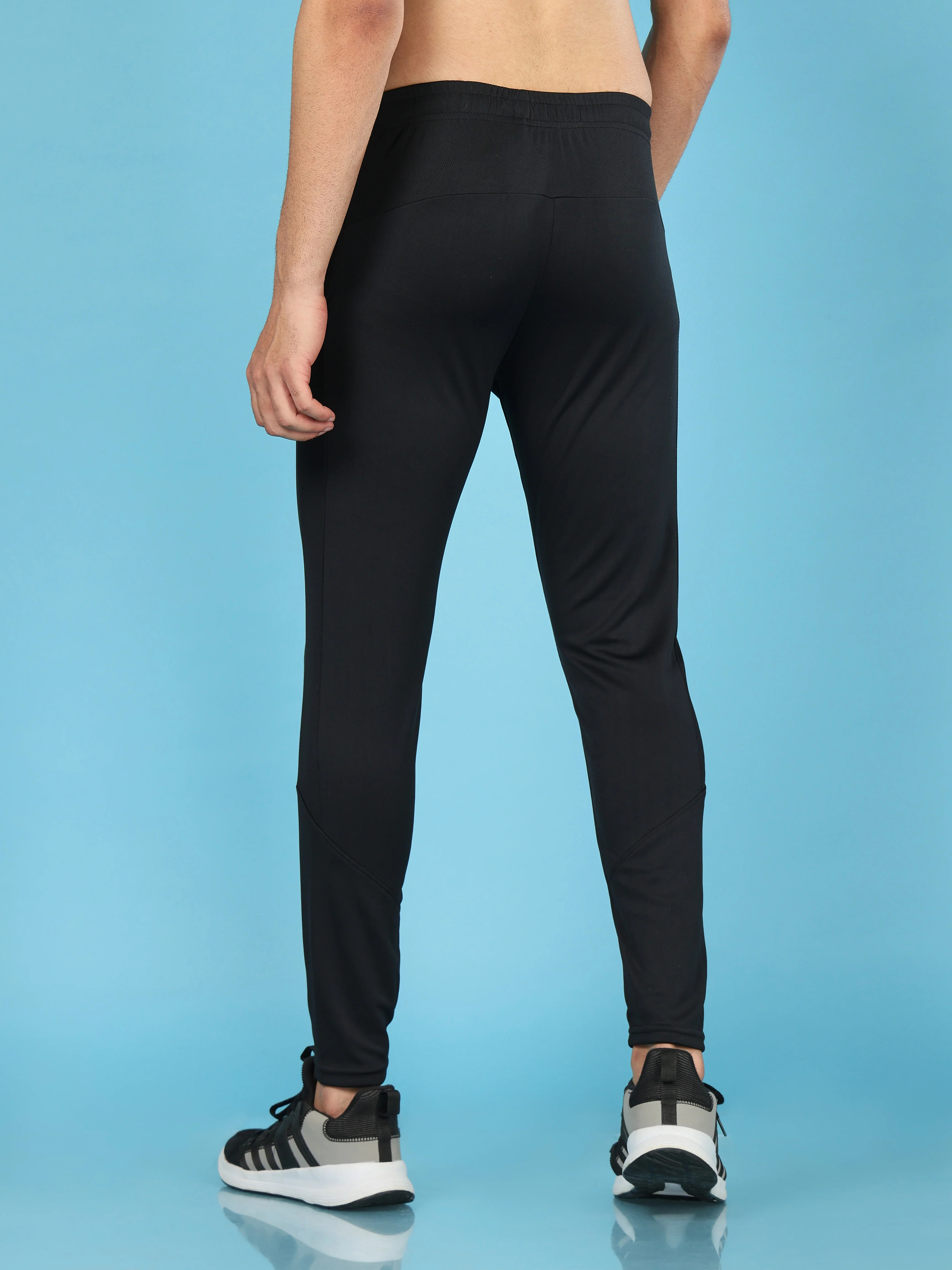 Men Solid Slim Fit Trackpants with TECHNO DRY - Image 3
